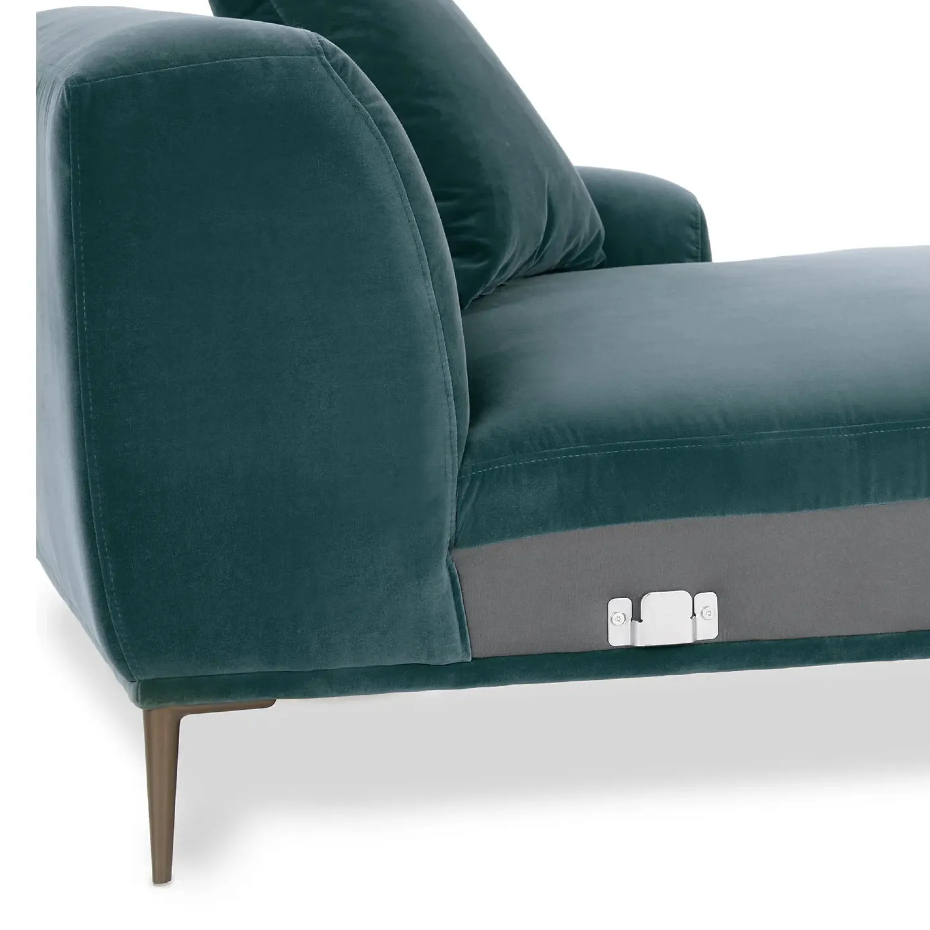 Abisko 94.5" Velvet Right Sectional - Plush Pacific Blue