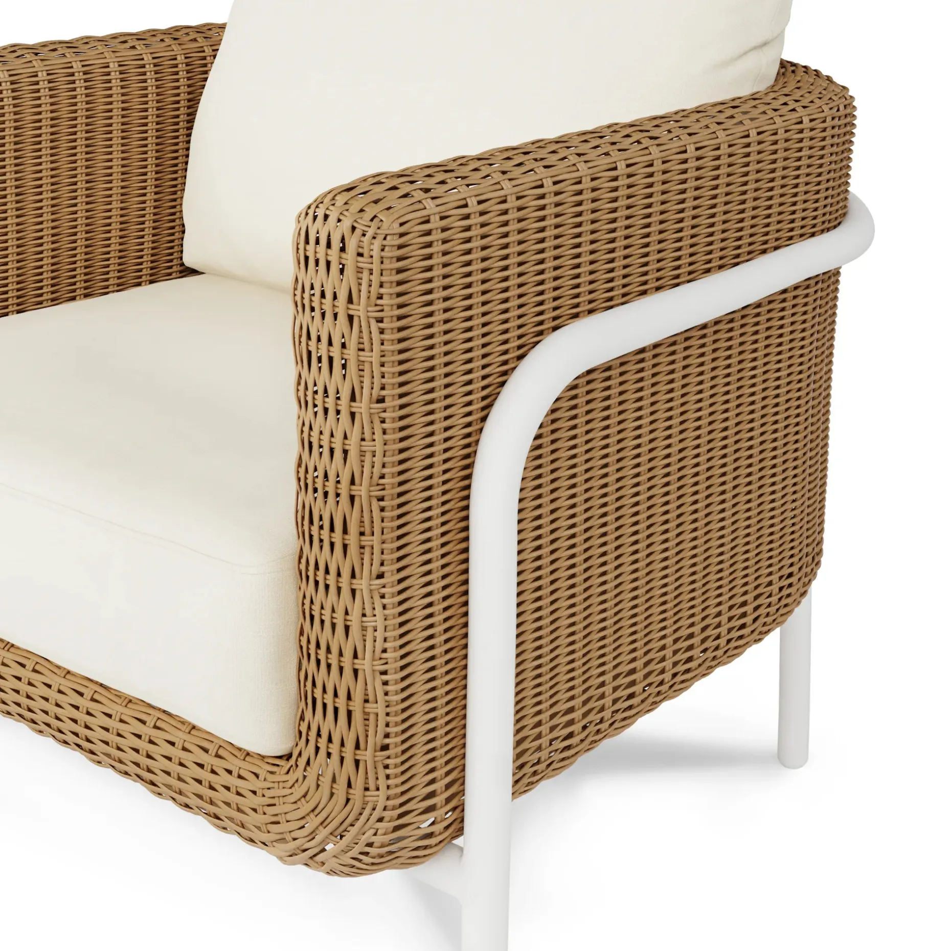 Aby 33" Outdoor Lounge Chair - Dravite Ivory