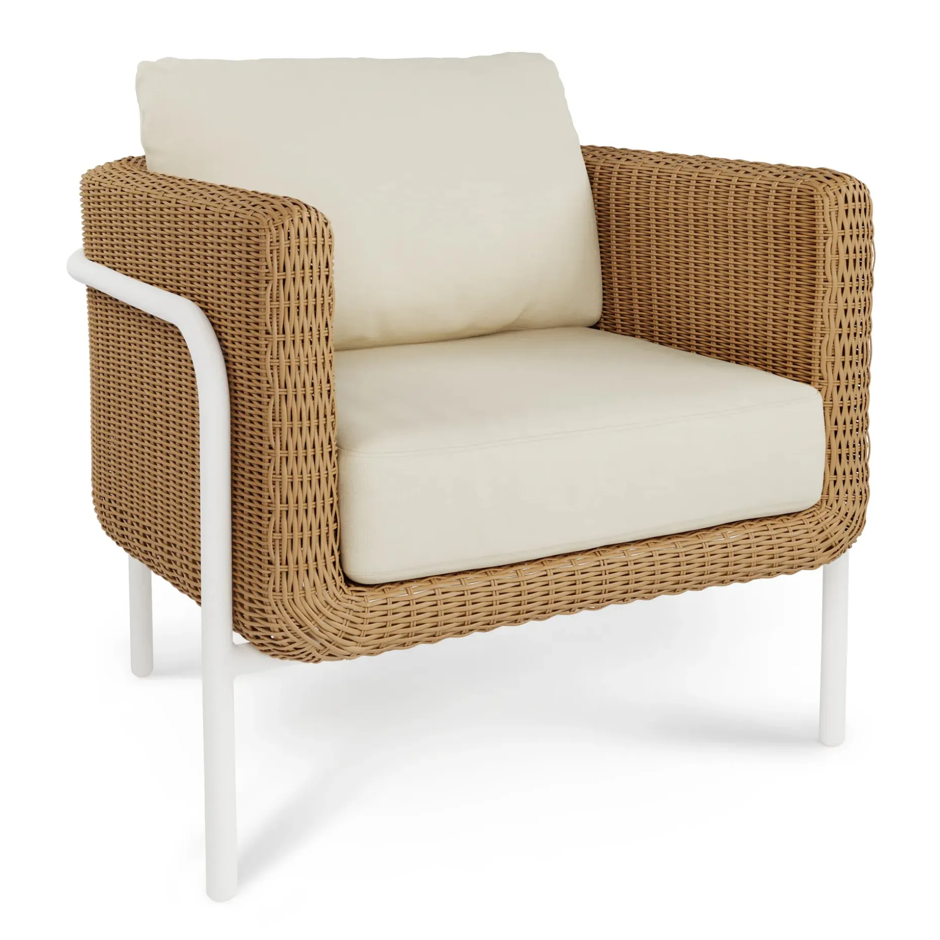 Aby 33" Outdoor Lounge Chair - Dravite Ivory