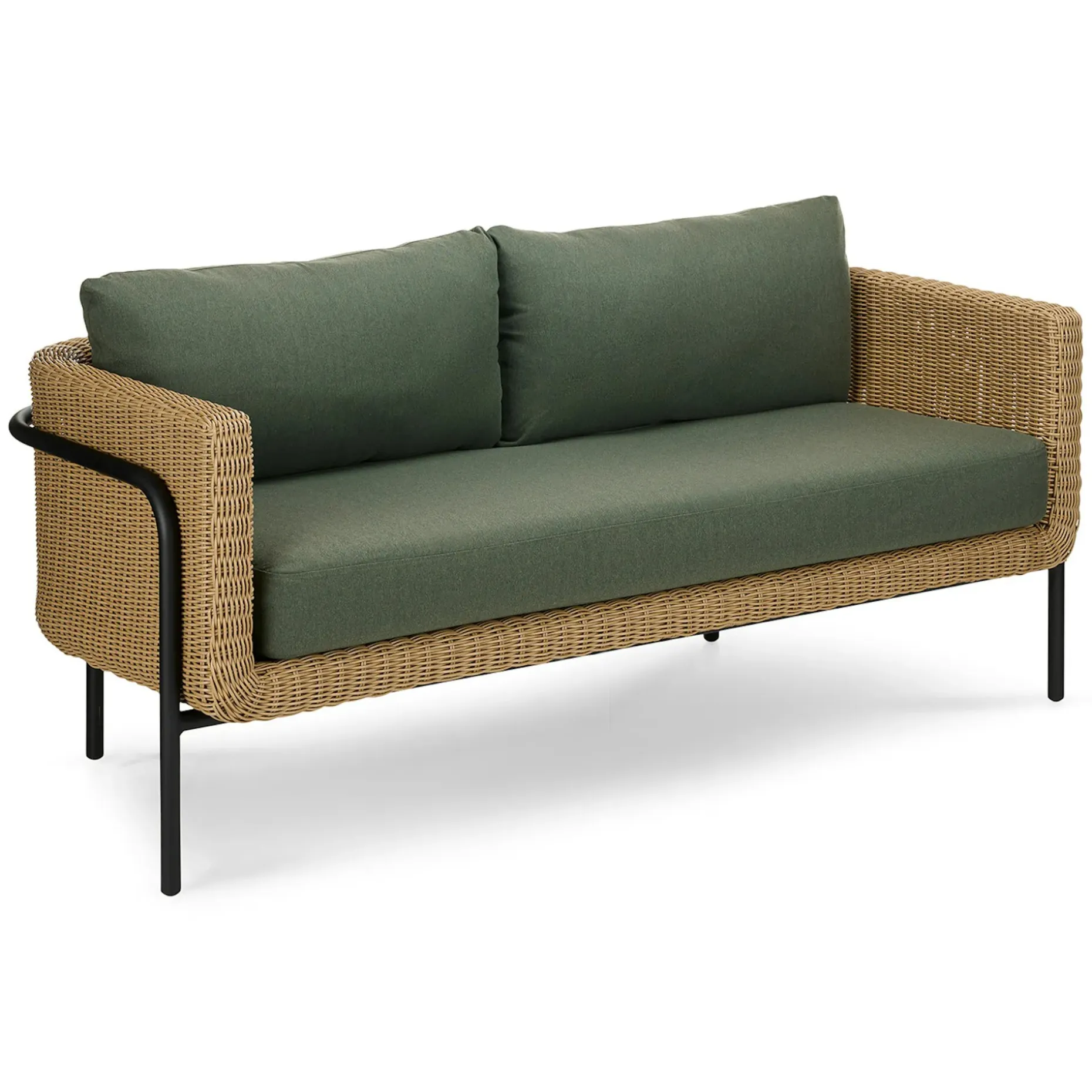 Aby 69.5" Outdoor Loveseat Set - Dravite Green
