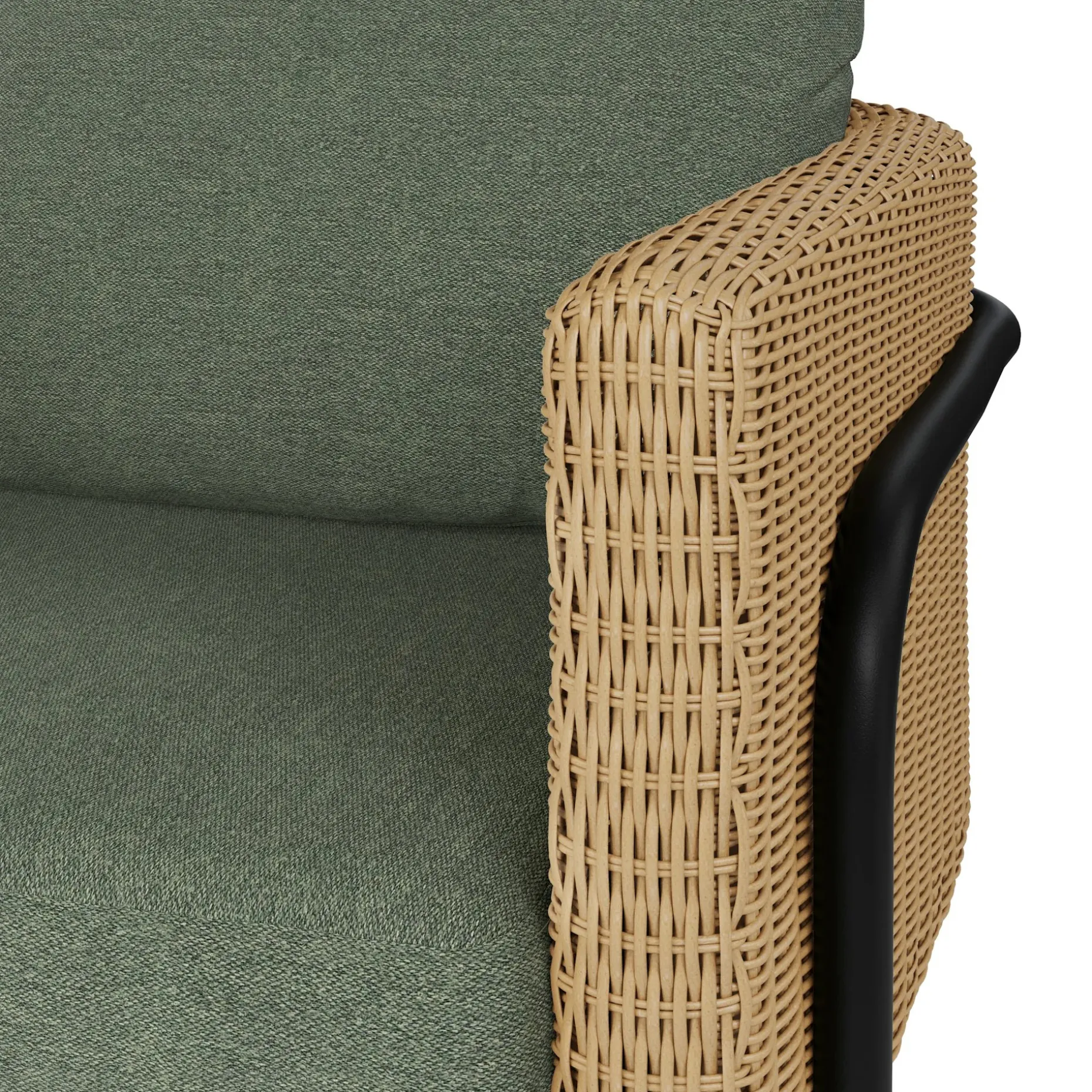 Aby 69.5" Outdoor Loveseat Set - Dravite Green