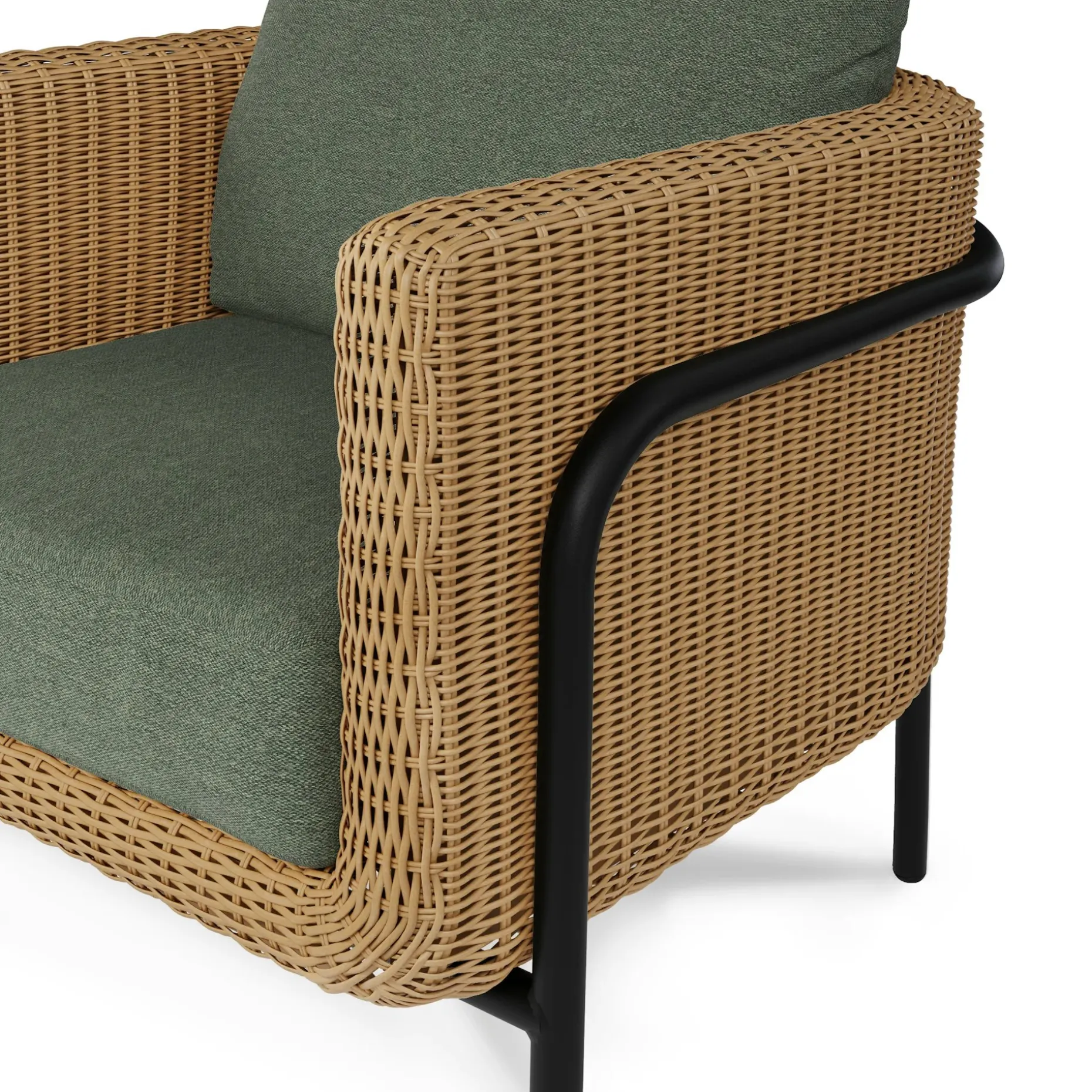Aby 69.5" Outdoor Loveseat Set - Dravite Green