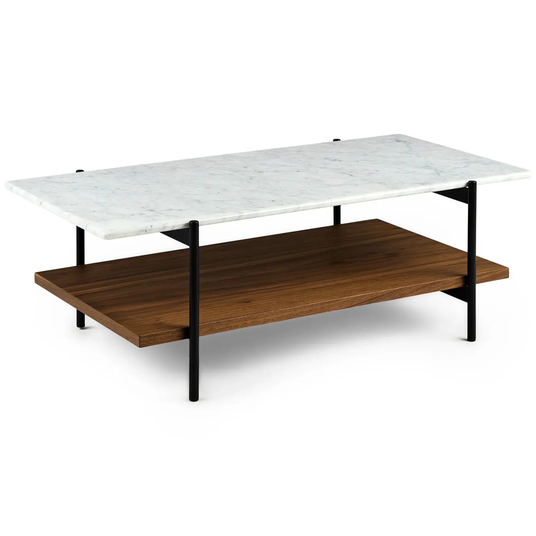 Agotu 44" Marble Coffee Table - Walnut