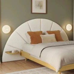 Almelo Full Headboard - Ivory Wool Bouclé