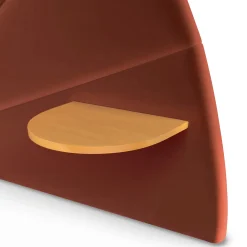 Almelo King Velvet Headboard - Hale Rust