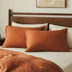 Alto King Linen Sham Set - Clay