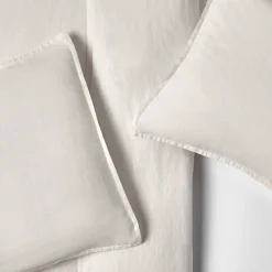 Alto King Linen Sham Set - Ivory White