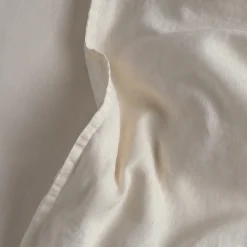 Alto Queen Linen Duvet Cover - Ivory White