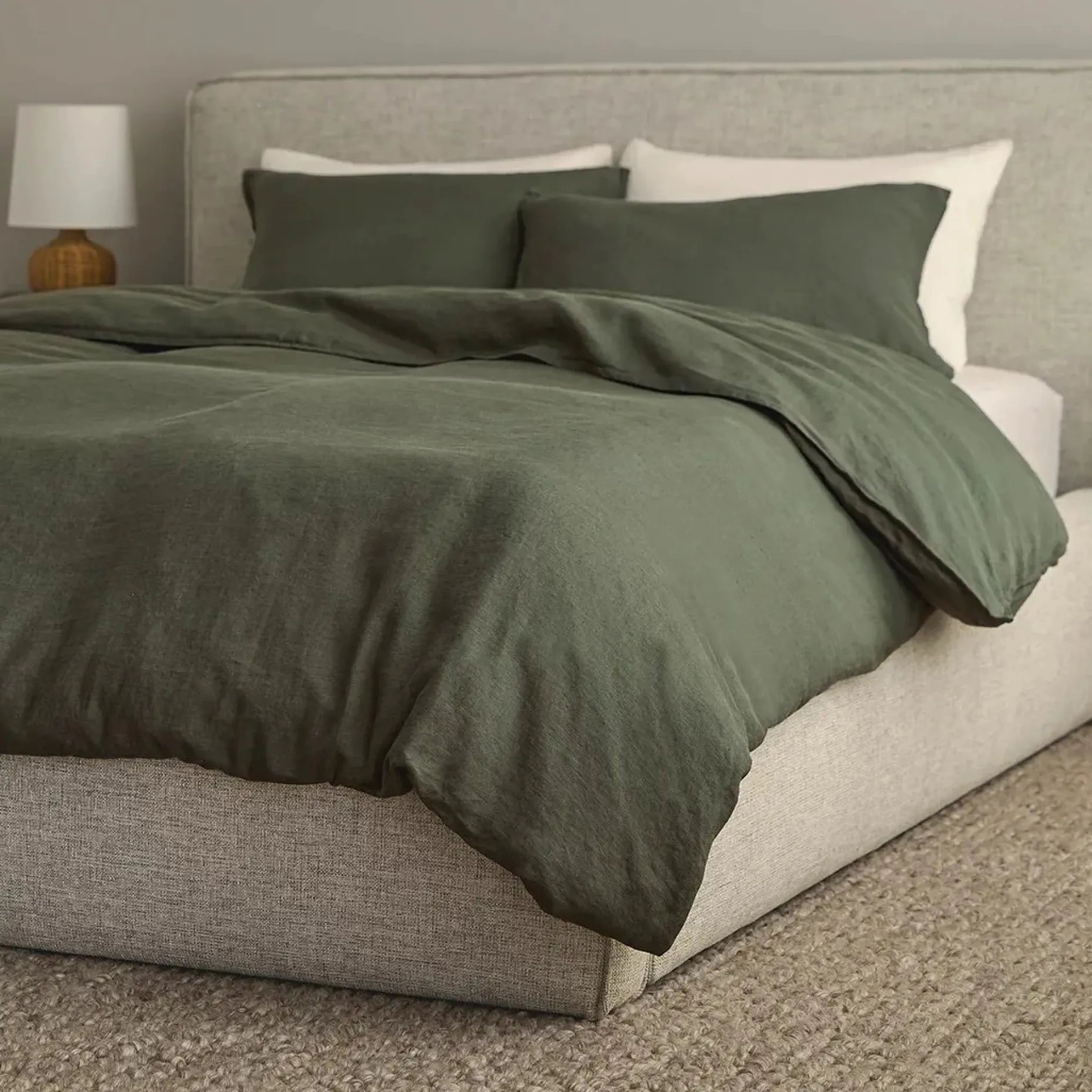 Alto Standard Linen Sham Set - Green
