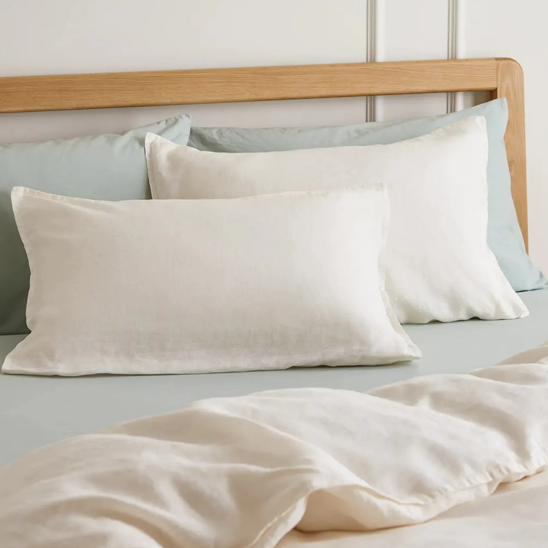 Alto Standard Linen Sham Set - Ivory White