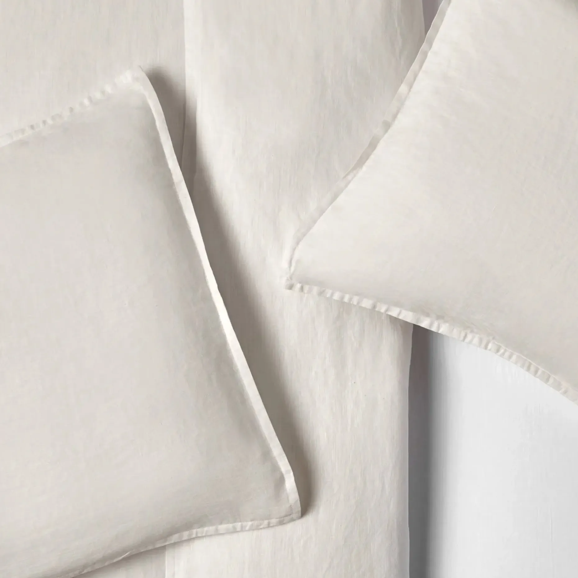 Alto Standard Linen Sham Set - Ivory White