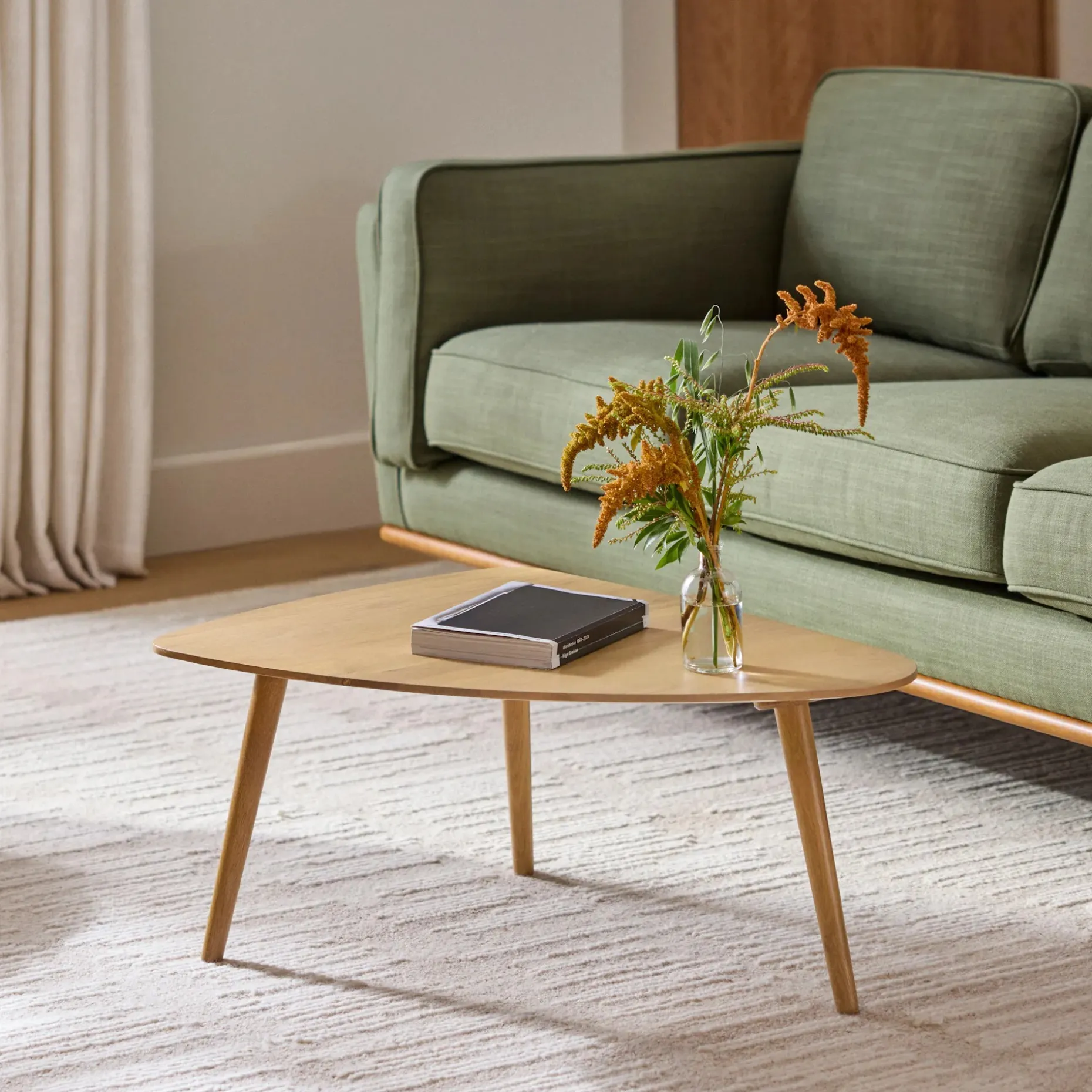 Amoeba 29.5" Coffee Table - White Oak