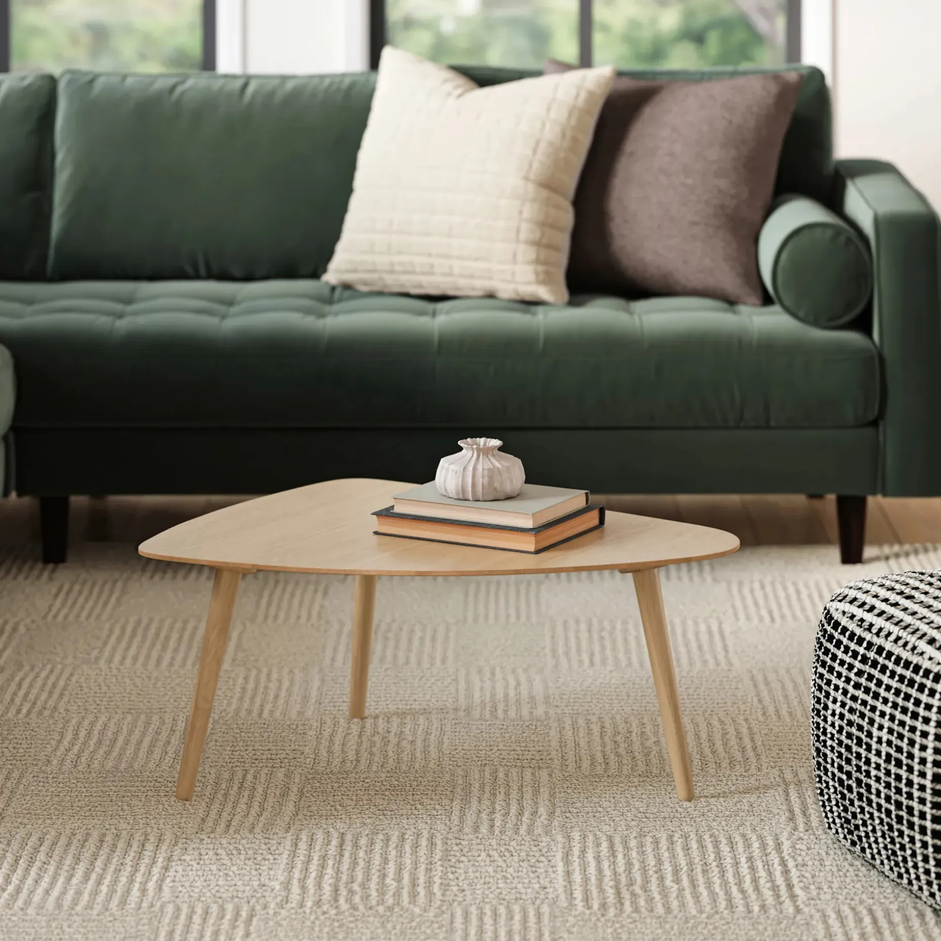 Amoeba 29.5" Coffee Table - White Oak