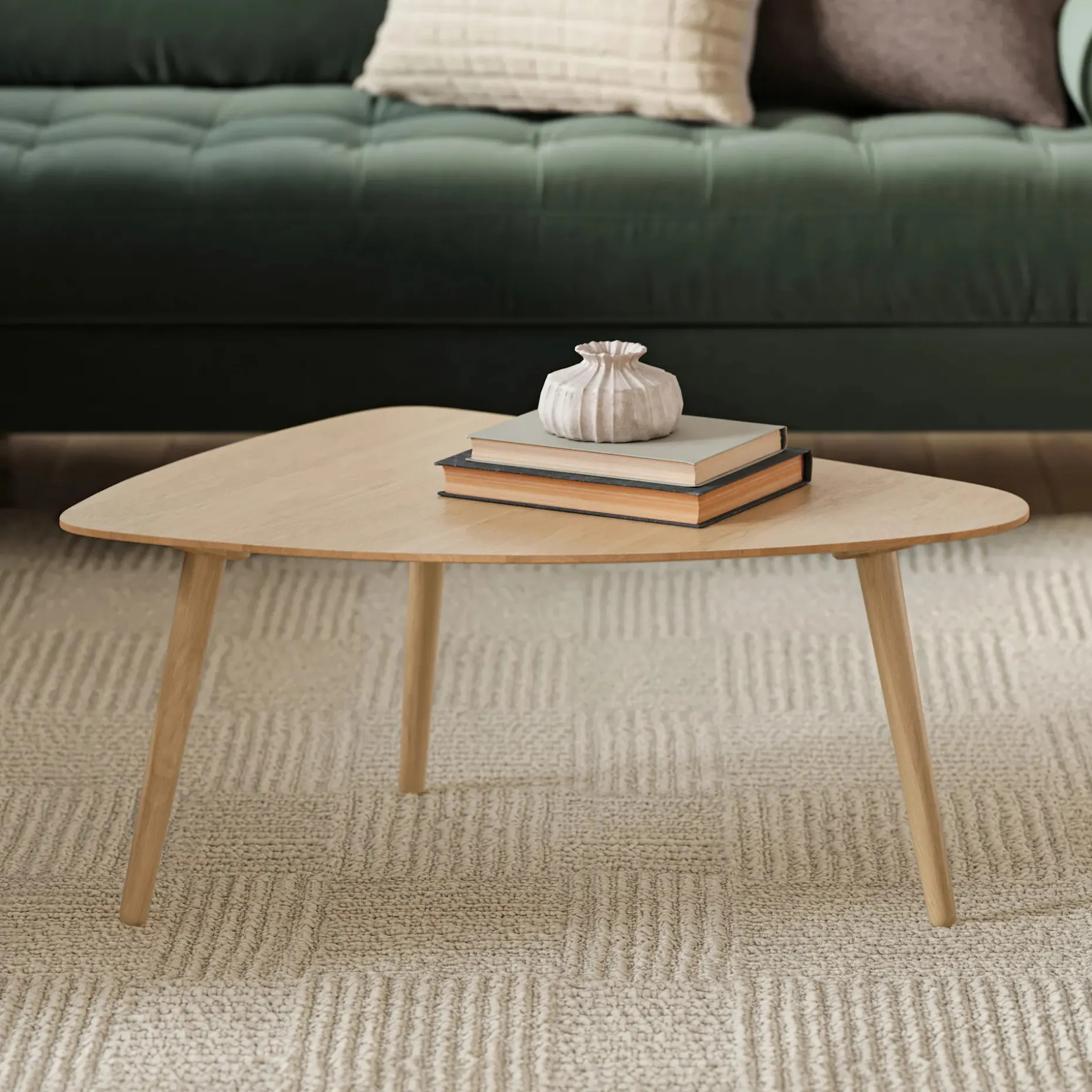 Amoeba 29.5" Coffee Table - White Oak