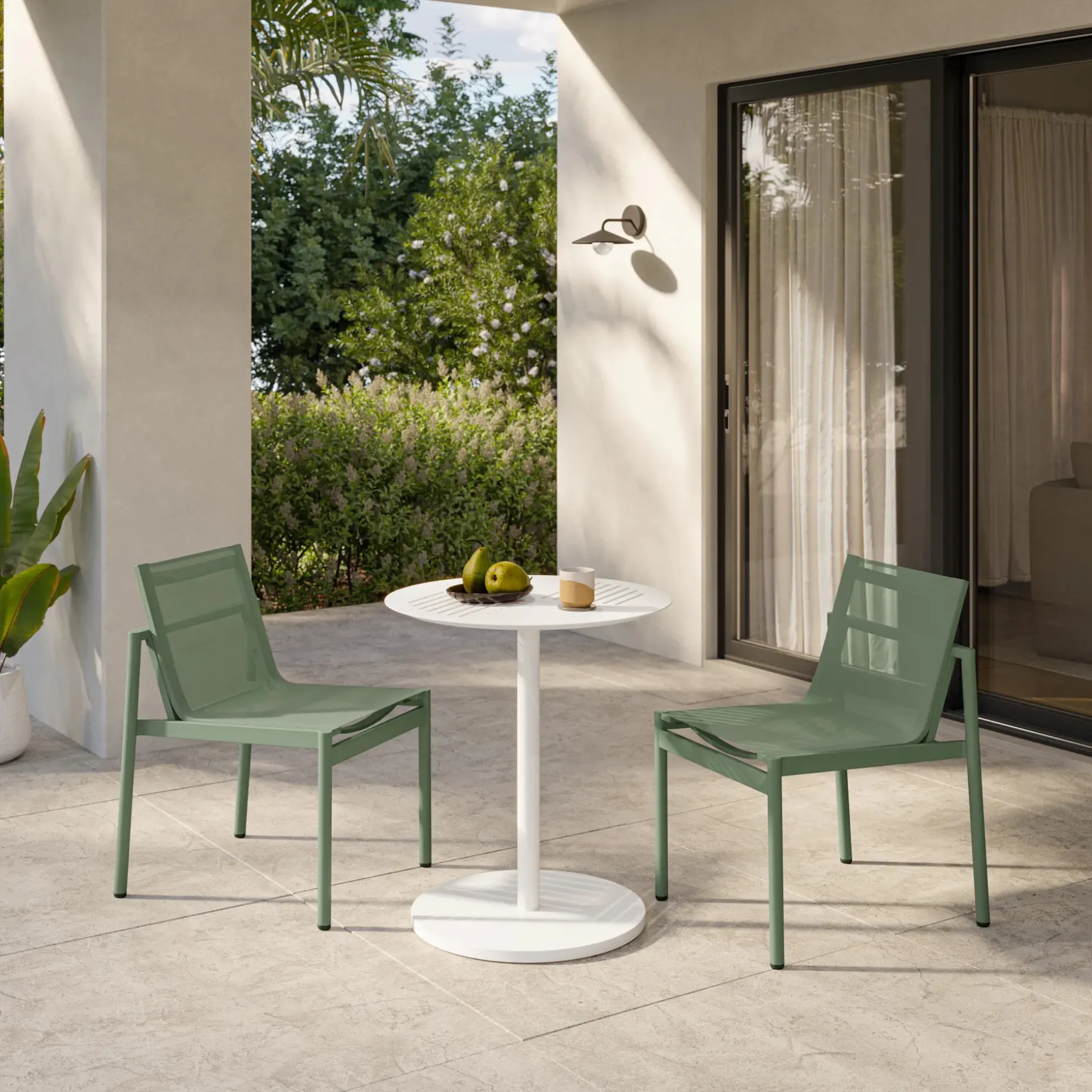 Anders Outdoor Cafe Table - White