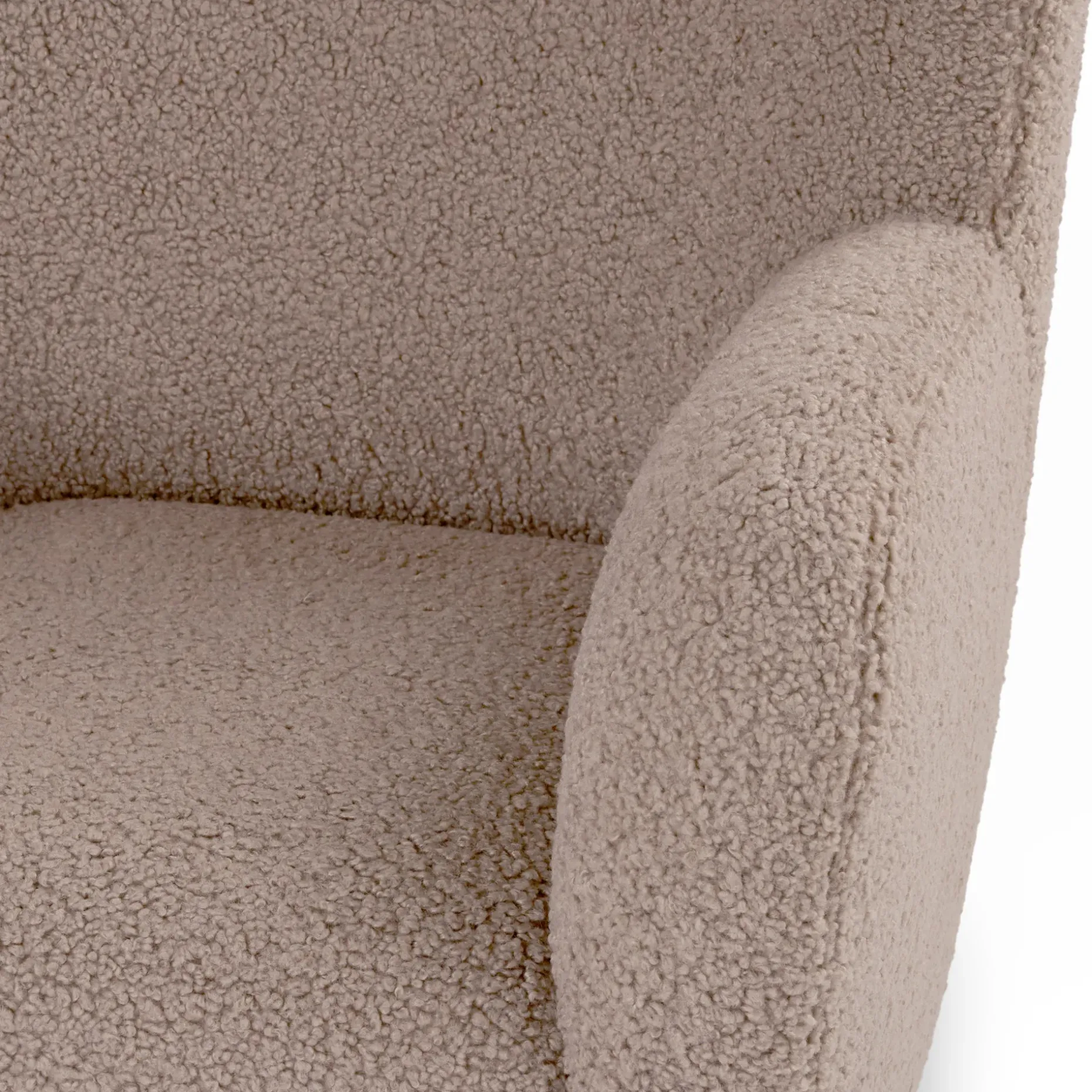 Archie 31.5" Lounge Chair - Short Shearling Taupe