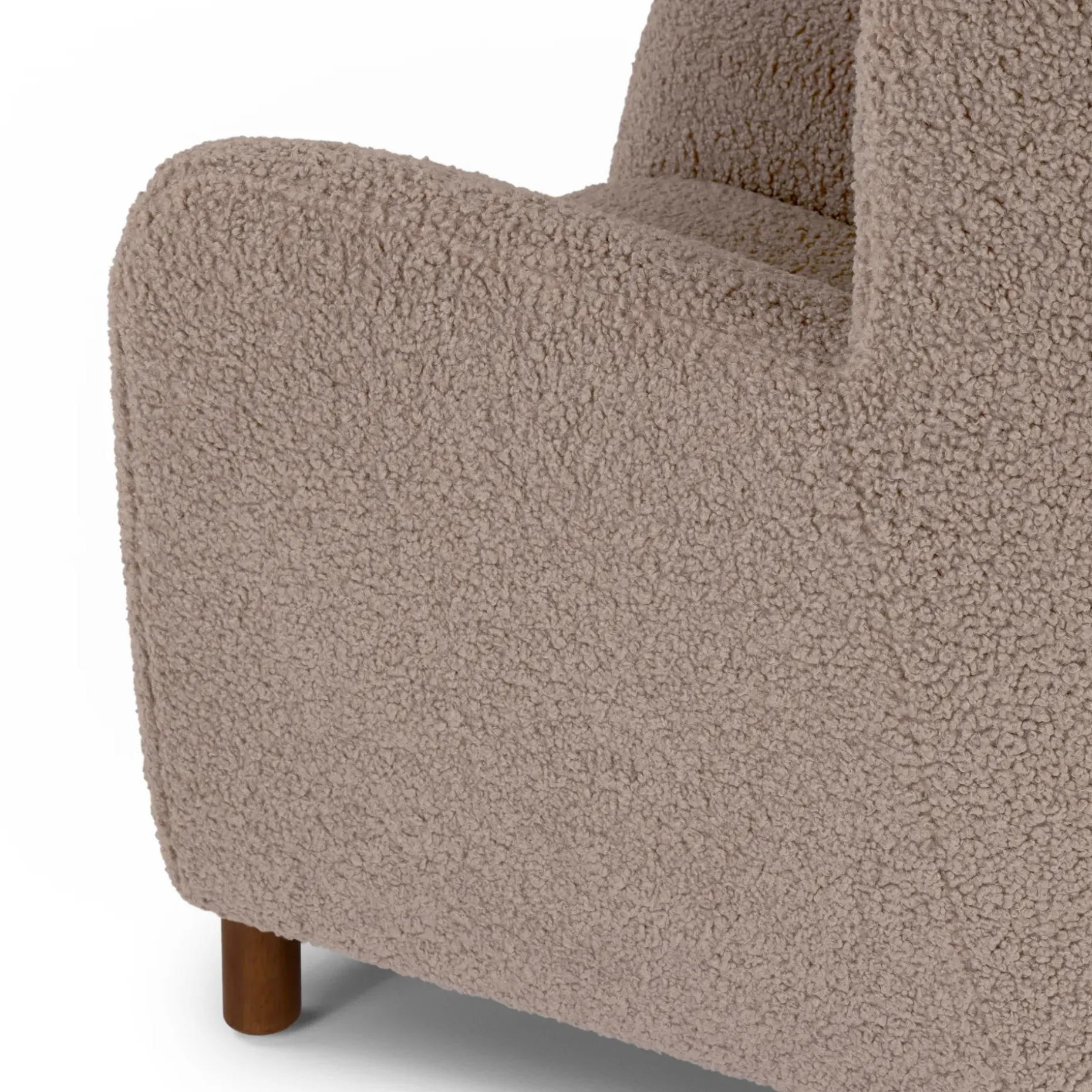 Archie 31.5" Lounge Chair - Short Shearling Taupe