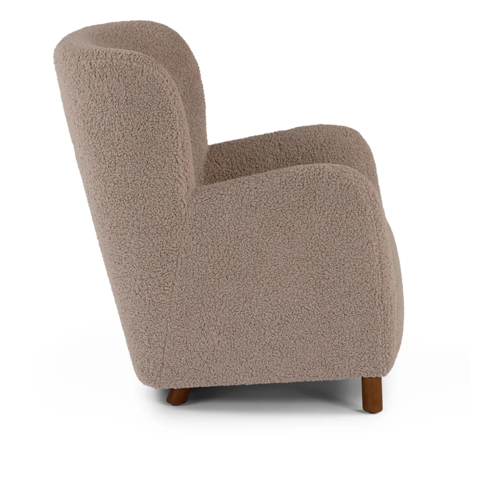 Archie 31.5" Lounge Chair - Short Shearling Taupe