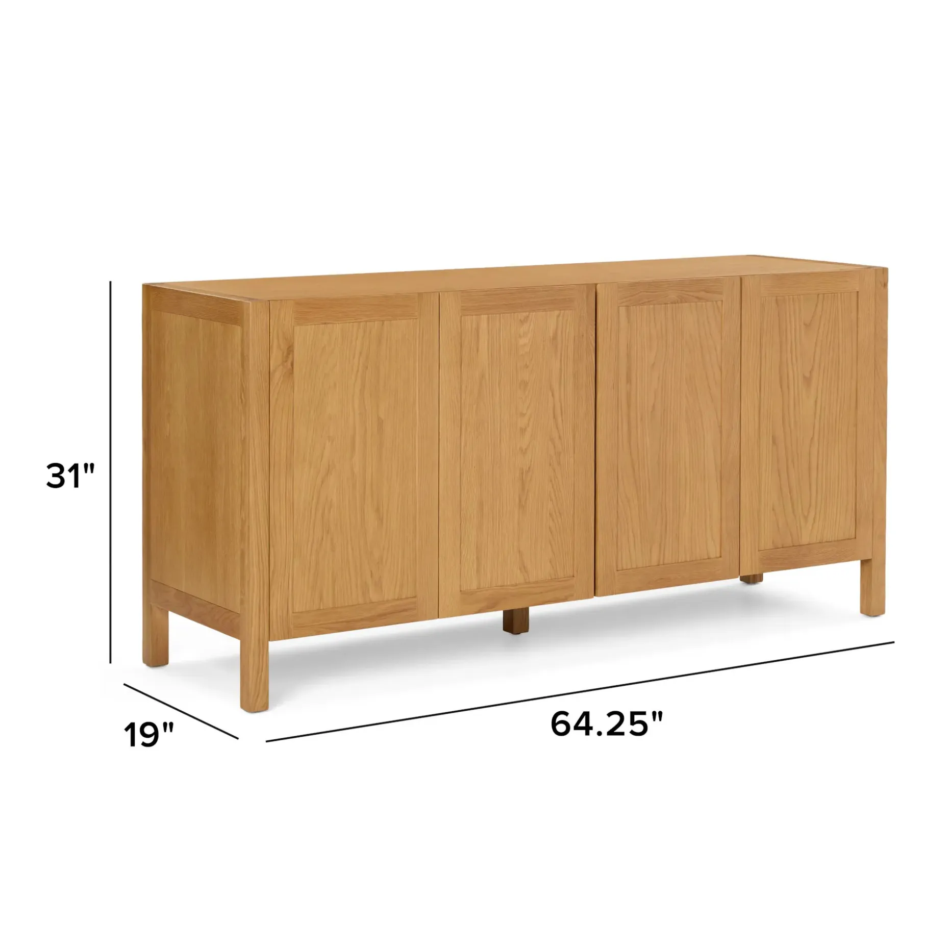 Ashford 64" Sideboard - Brushed Natural Oak
