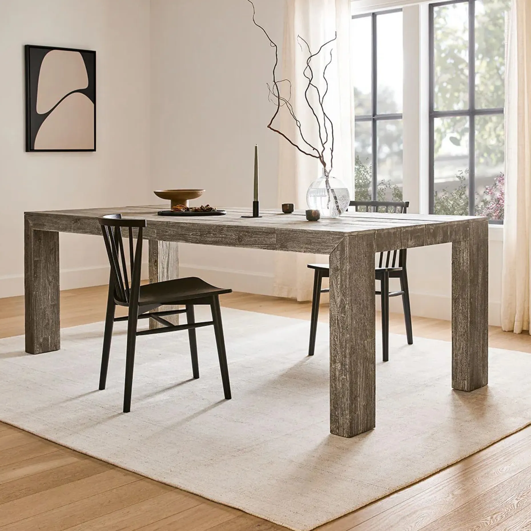 Atica 86.5" Outdoor Dining Table - Washed Acacia