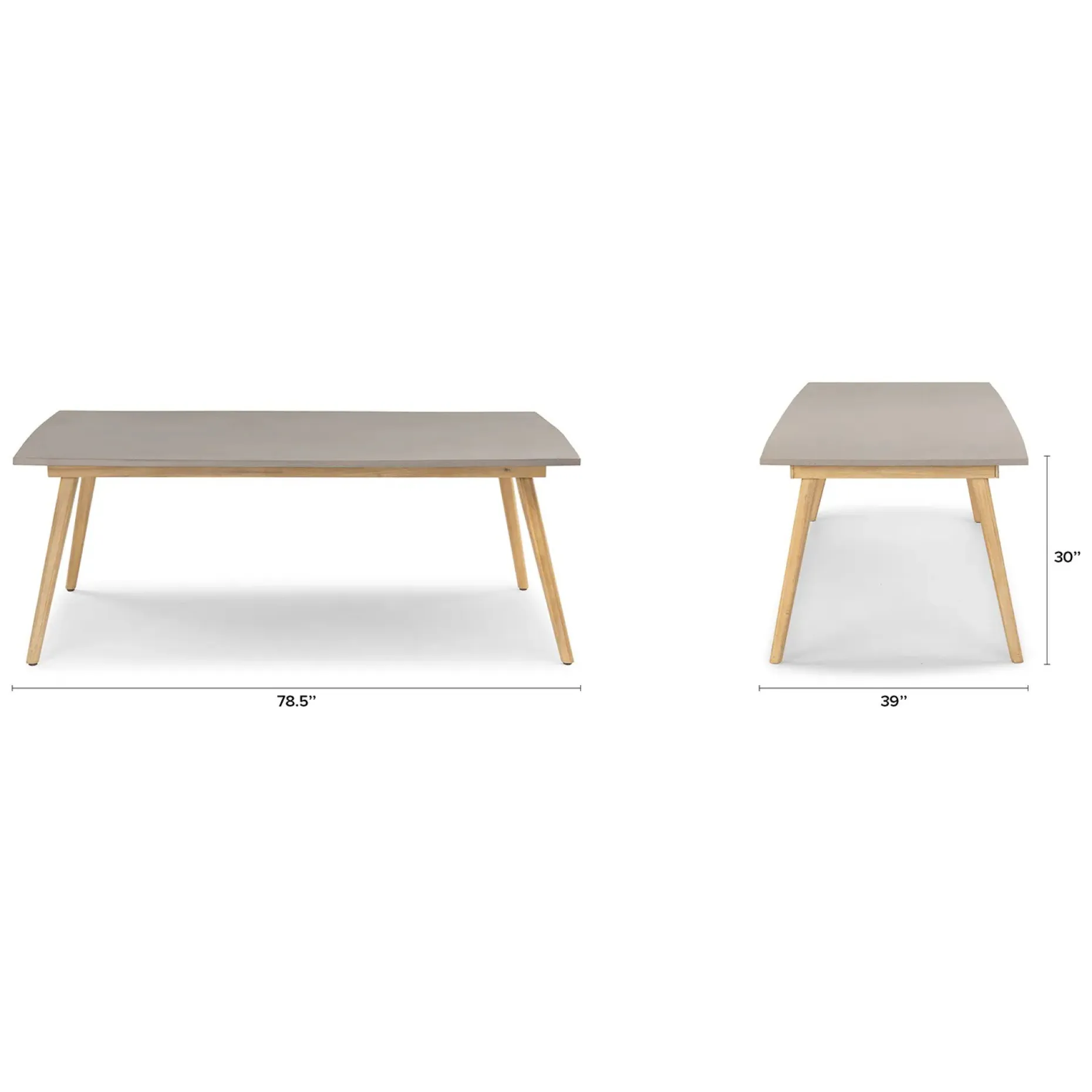 Atra 78.5" Outdoor Dining Table - Concrete