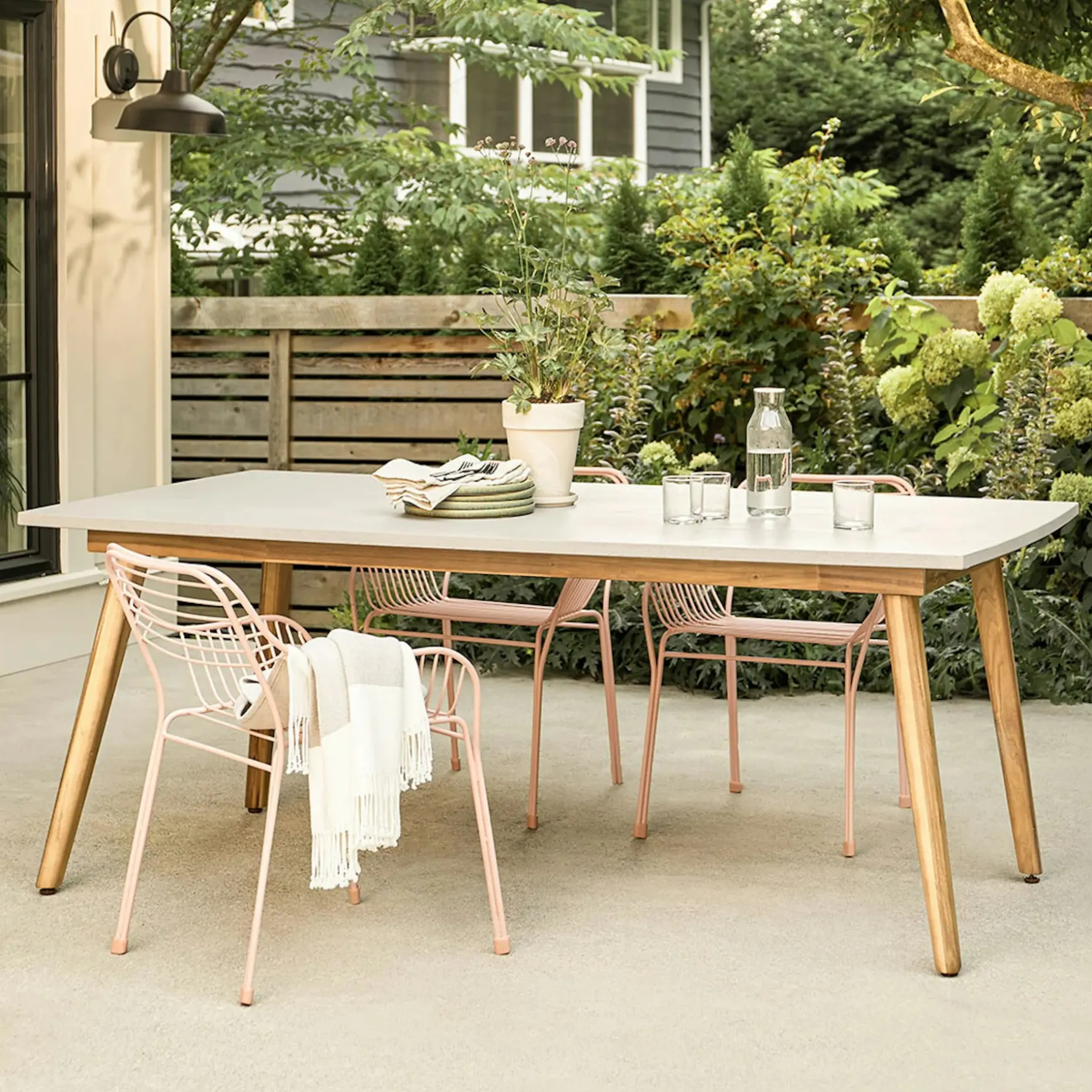 Atra 78.5" Outdoor Dining Table - Concrete