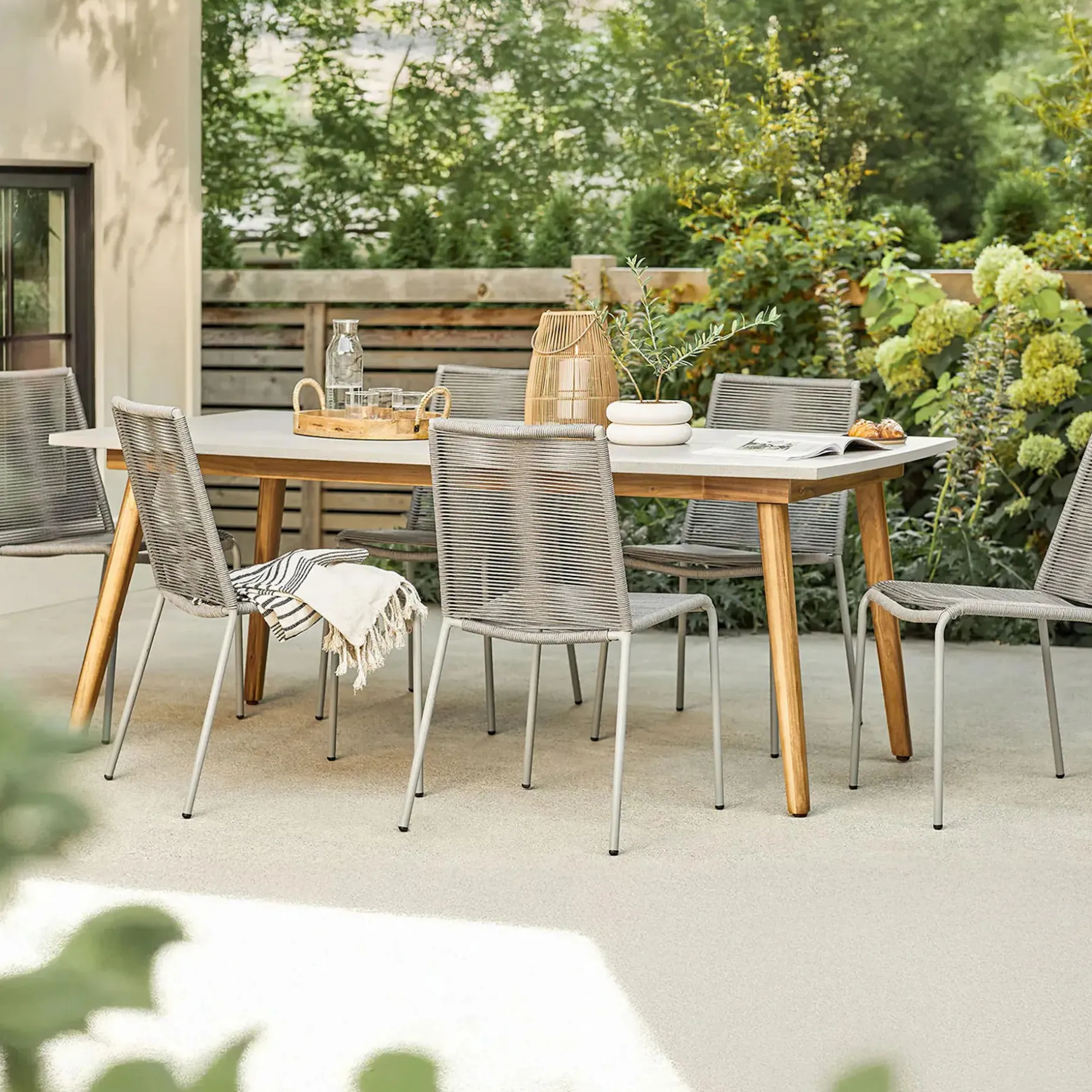 Atra 78.5" Outdoor Dining Table - Concrete