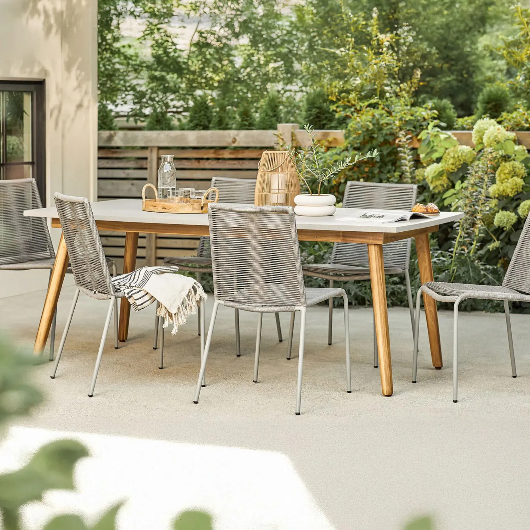 Atra 78.5" Outdoor Dining Table - Concrete
