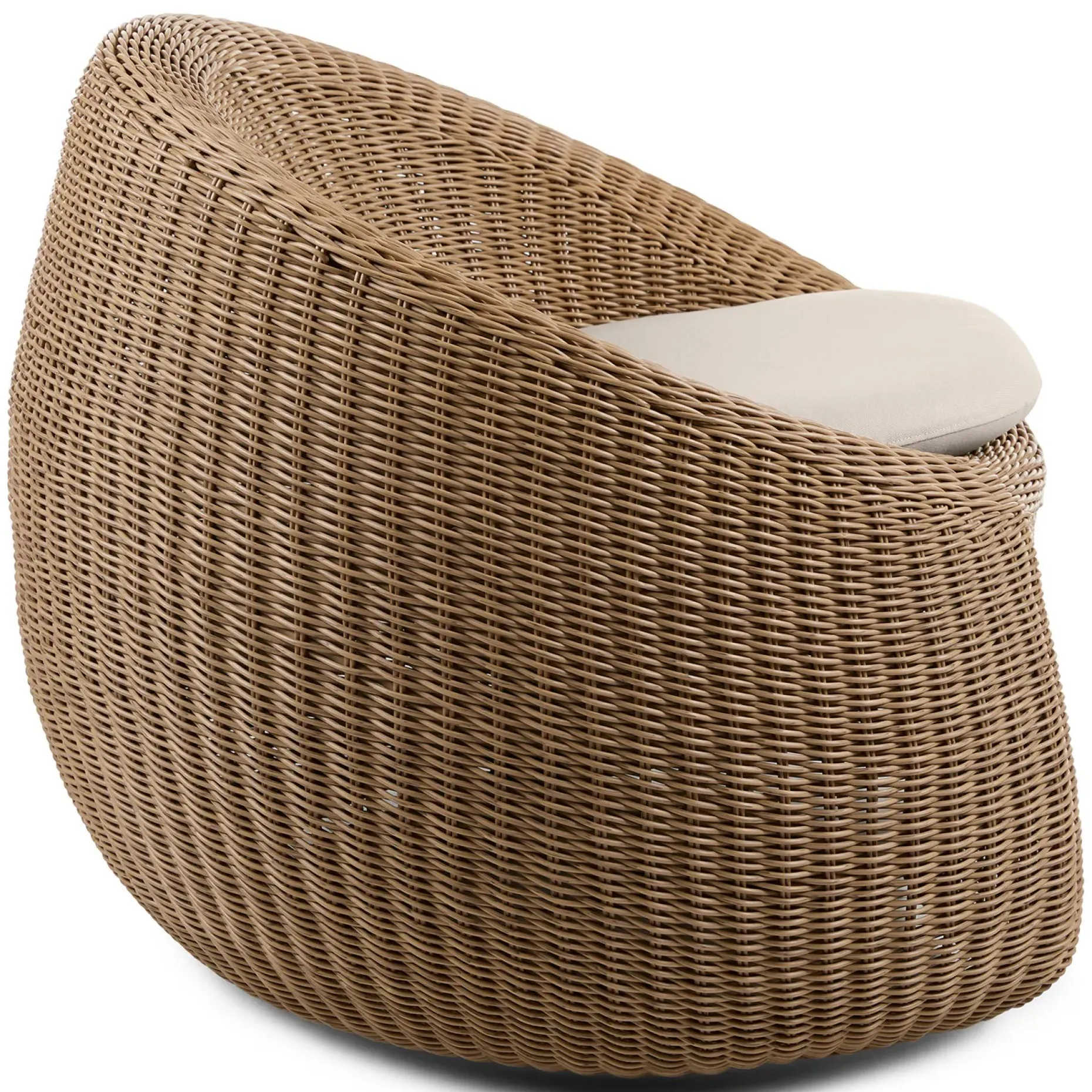 Avila 36.5" Outdoor Swivel Chair - Dravite Ivory