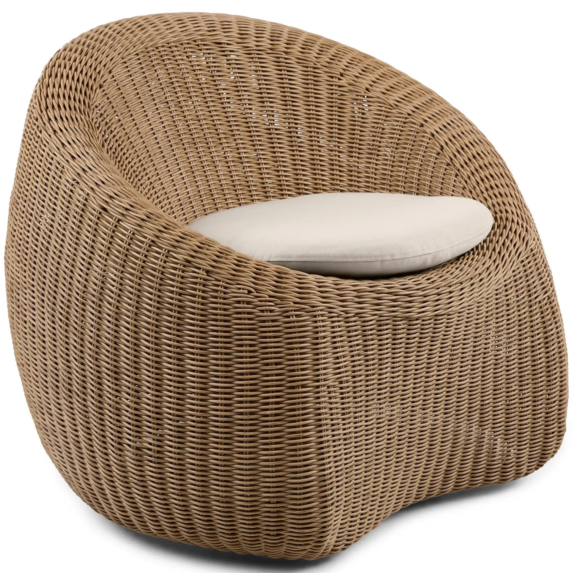 Avila 36.5" Outdoor Swivel Chair - Dravite Ivory