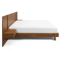 Ayra King Bed and Nightstand Set - Walnut