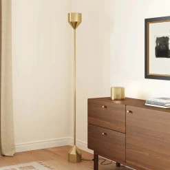 Barbell Floor Lamp - Brass