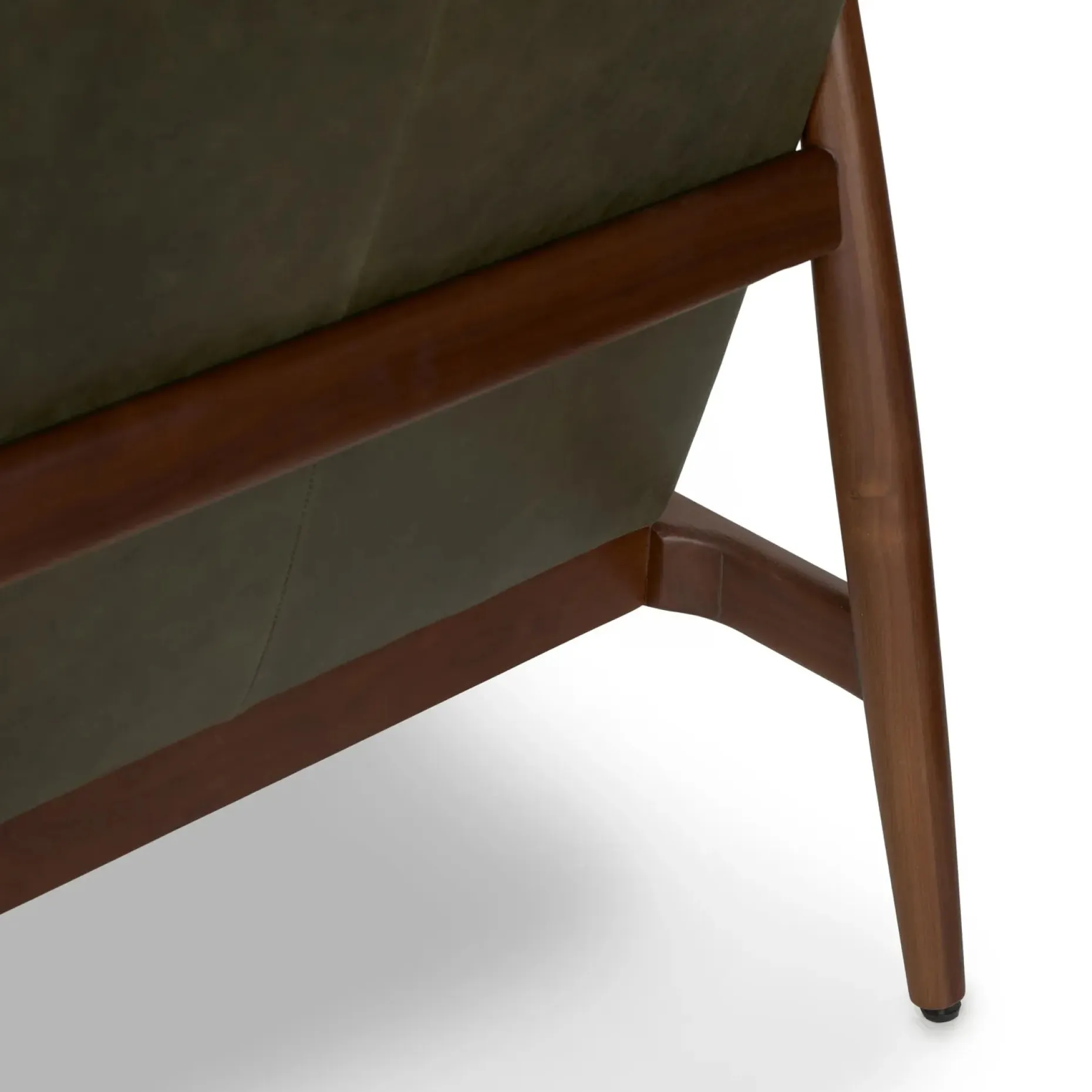 Bavel 28.5" Leather Lounge Chair - Charme Green