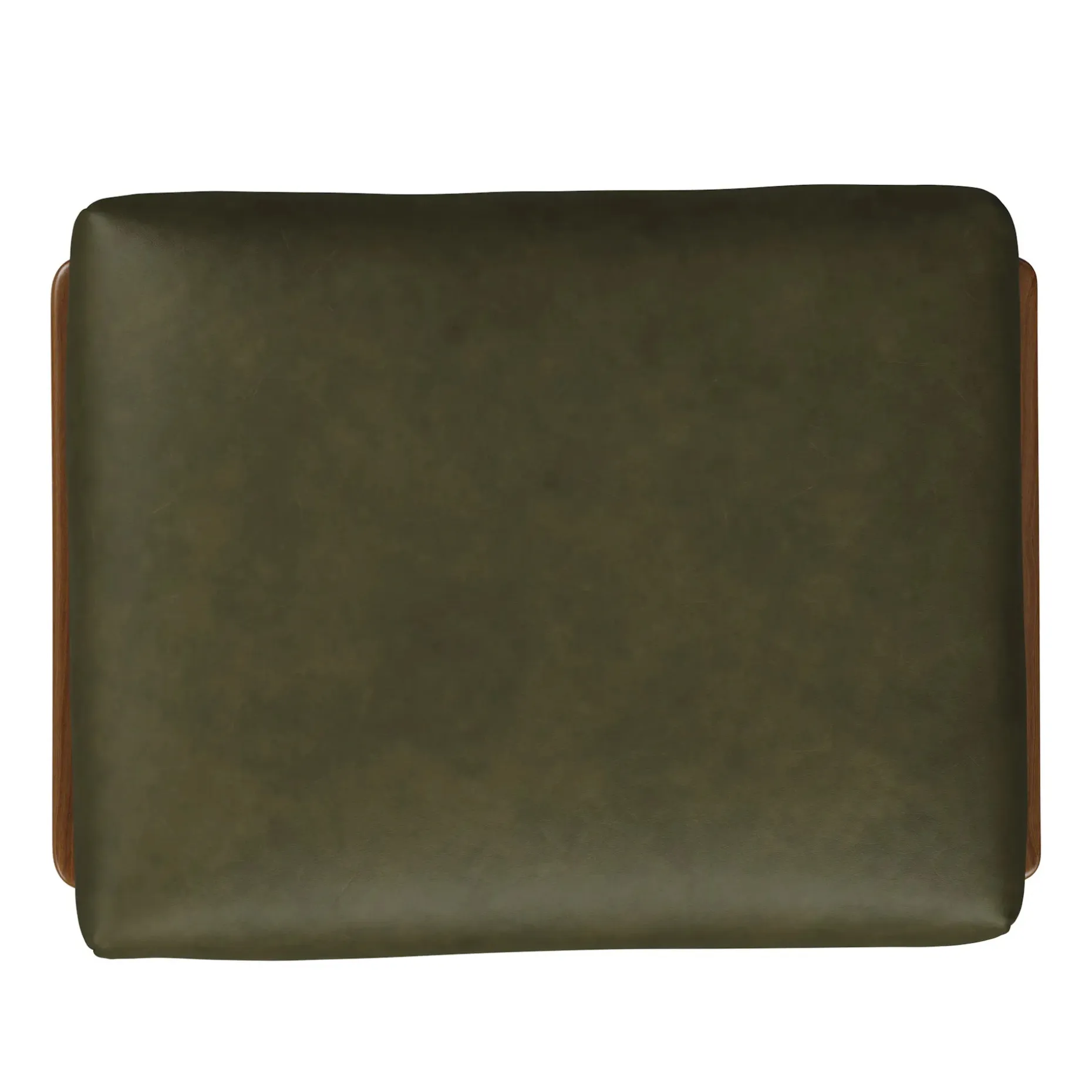 Bavel 25" Leather Ottoman - Charme Green