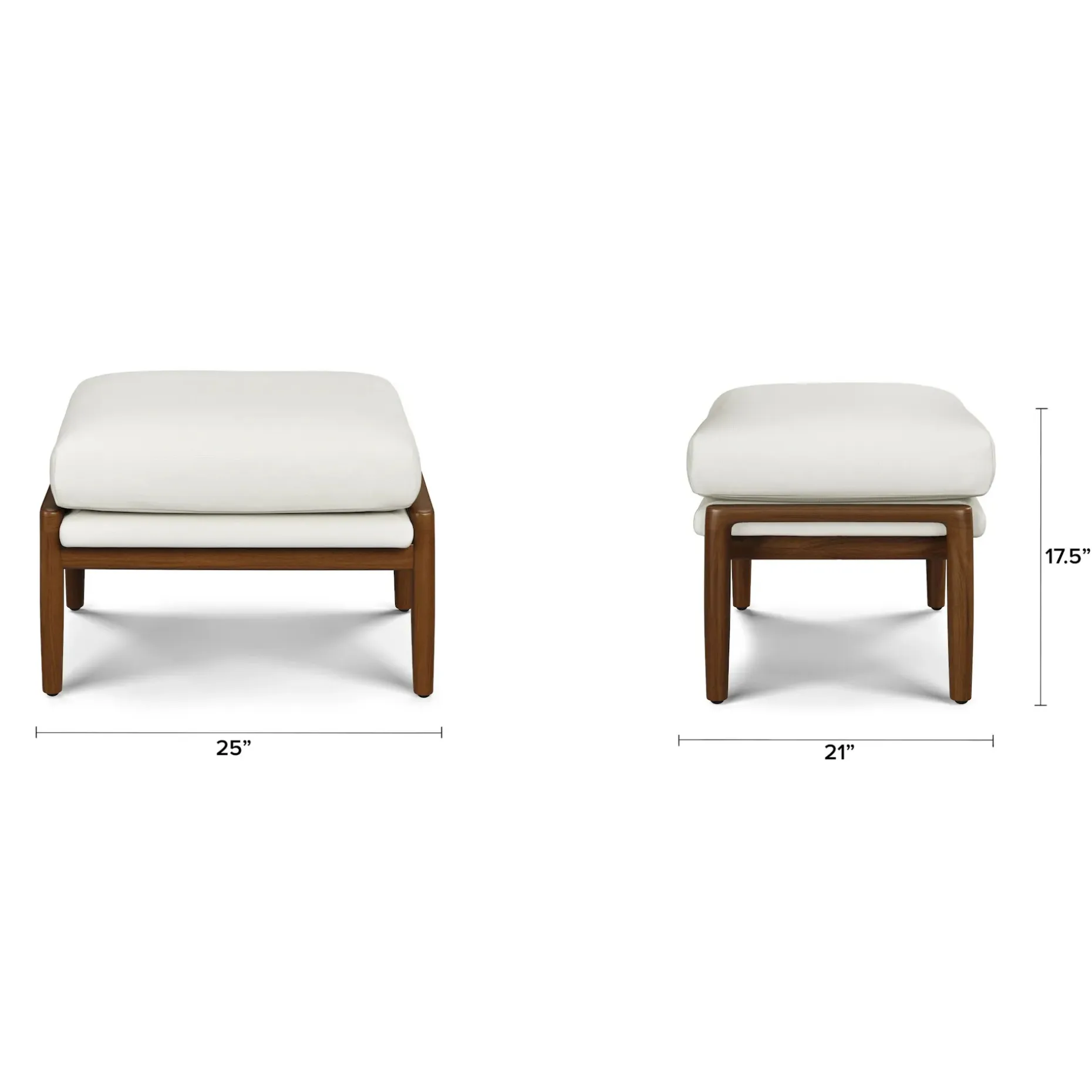 Bavel 28.5" Lounge Set - Walnut and Field Ivory