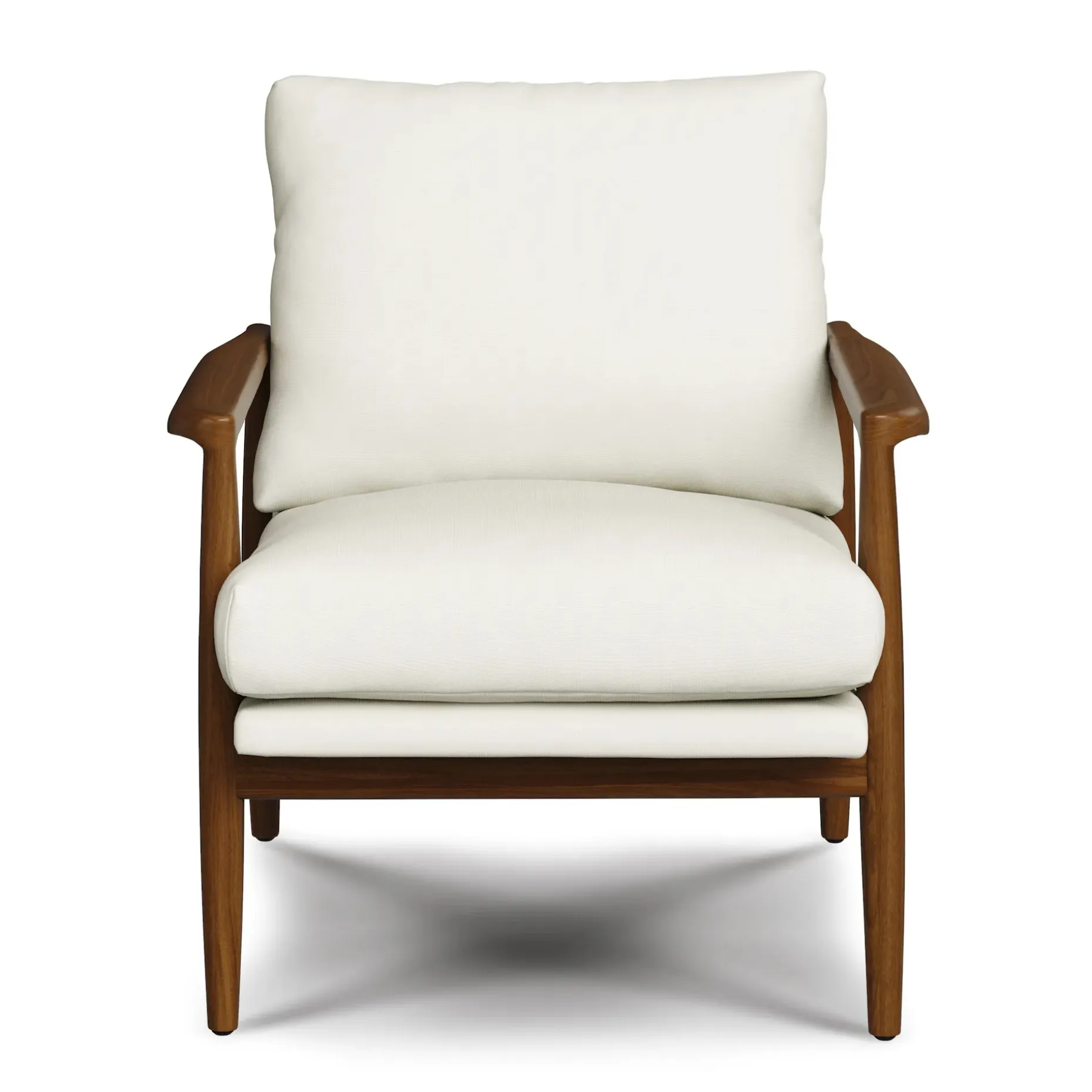 Bavel 28.5" Lounge Set - Walnut and Field Ivory