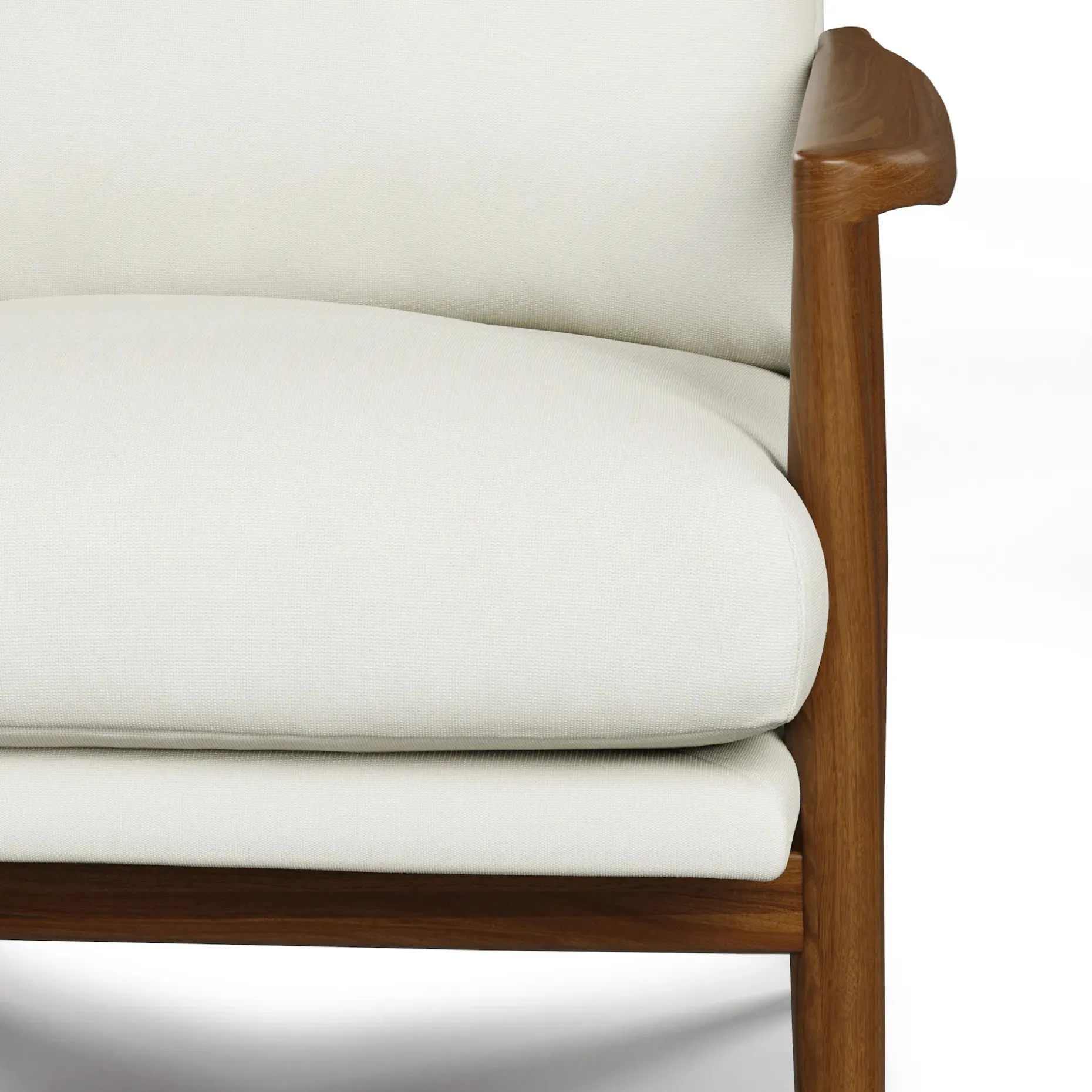 Bavel 28.5" Lounge Set - Walnut and Field Ivory