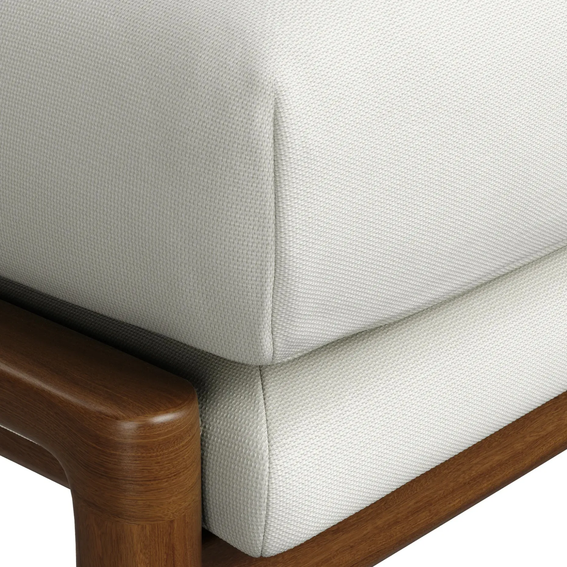 Bavel 28.5" Lounge Set - Walnut and Field Ivory