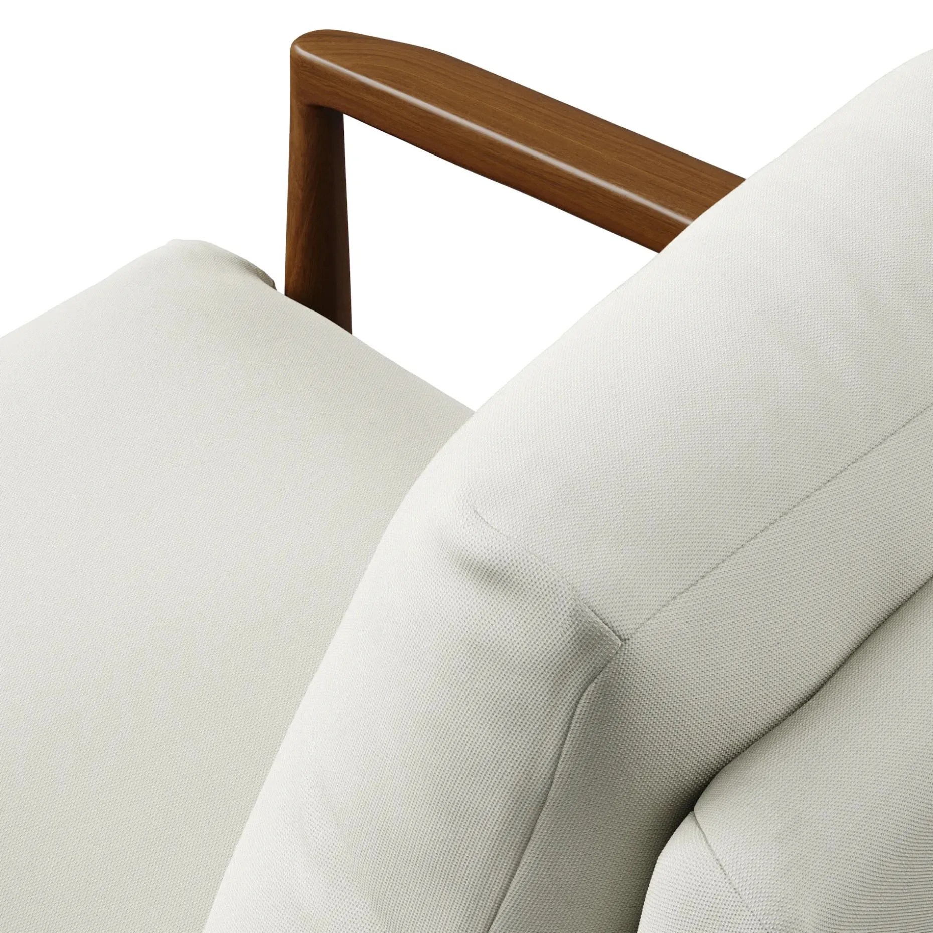 Bavel 28.5" Lounge Set - Walnut and Field Ivory