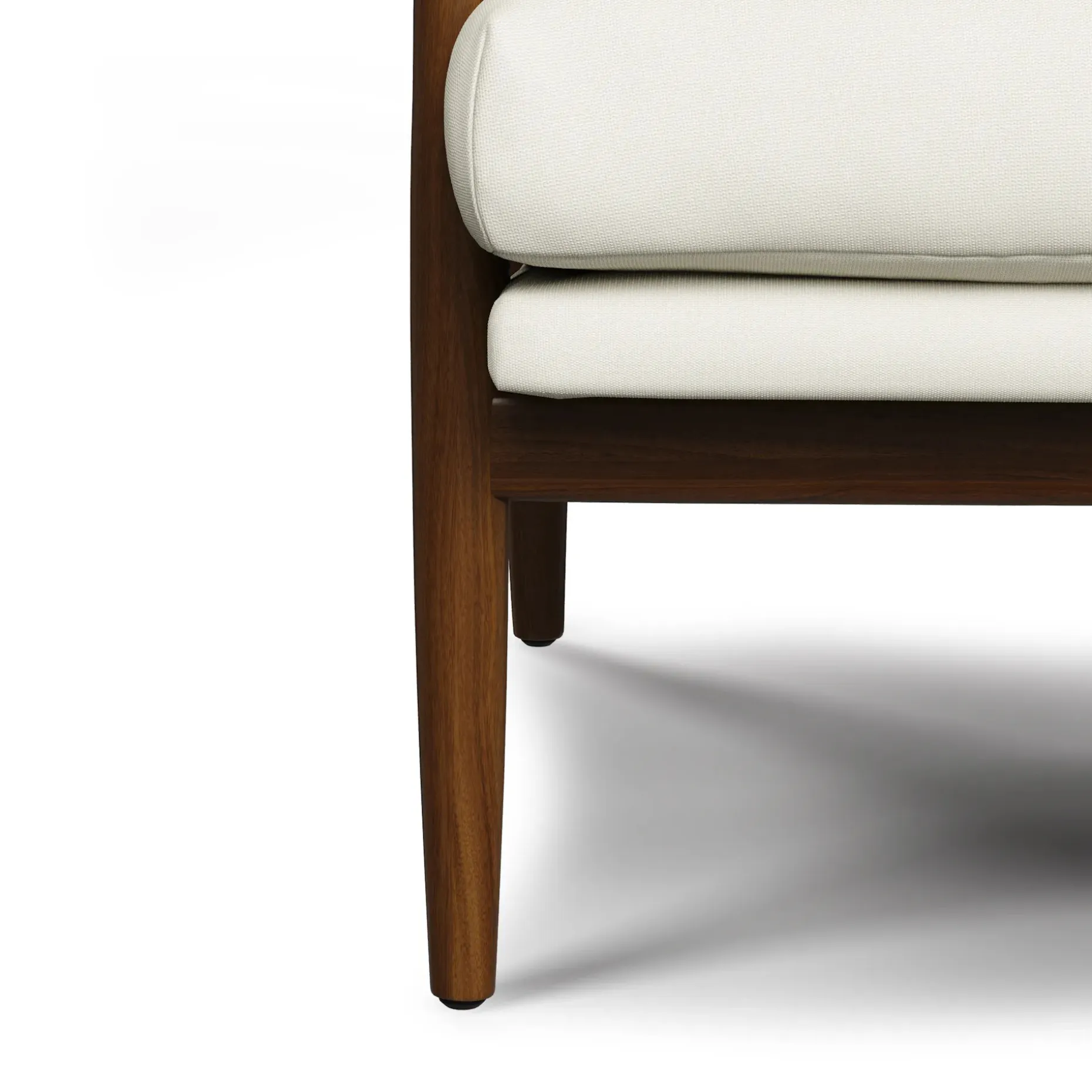 Bavel 28.5" Lounge Set - Walnut and Field Ivory