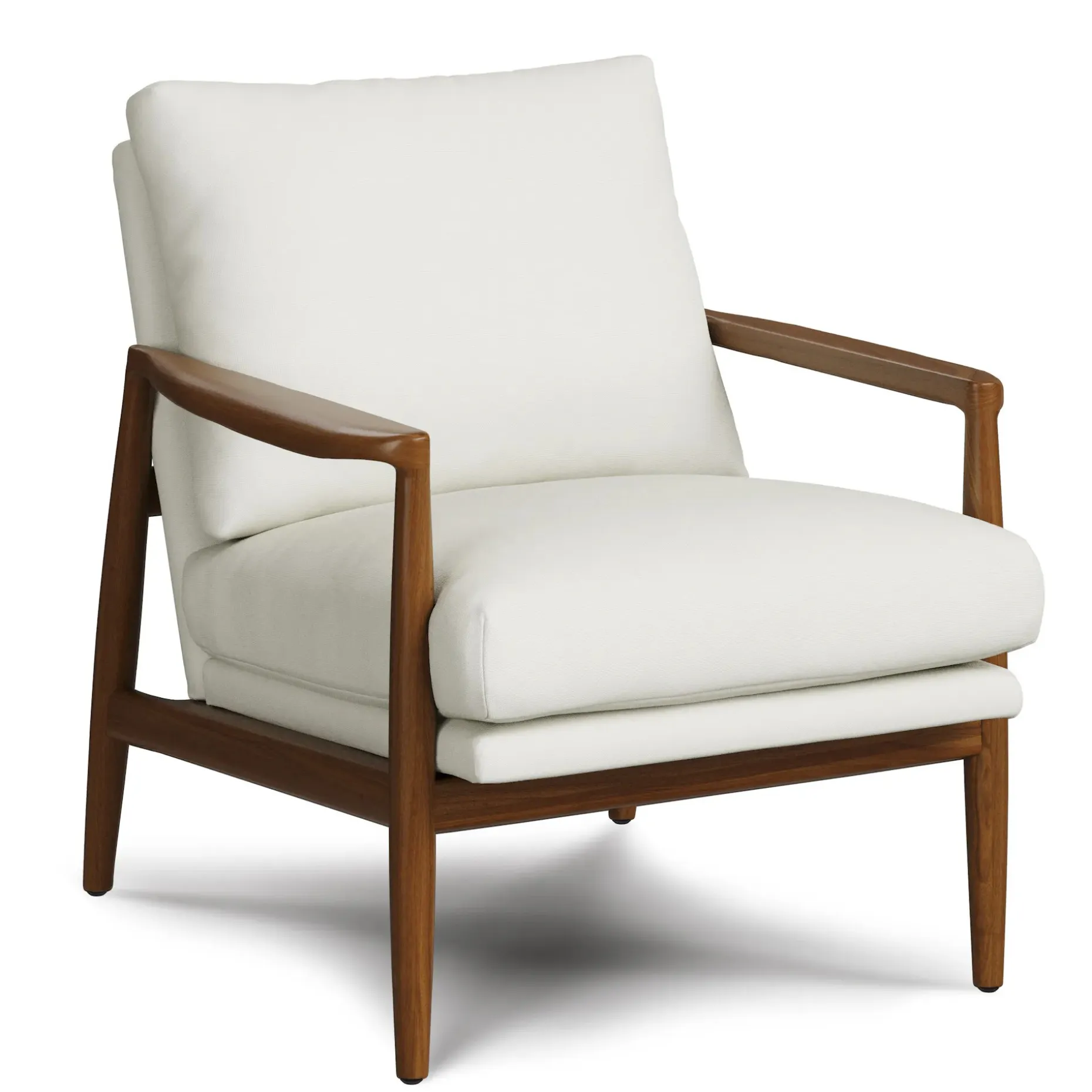 Bavel 28.5" Lounge Set - Walnut and Field Ivory