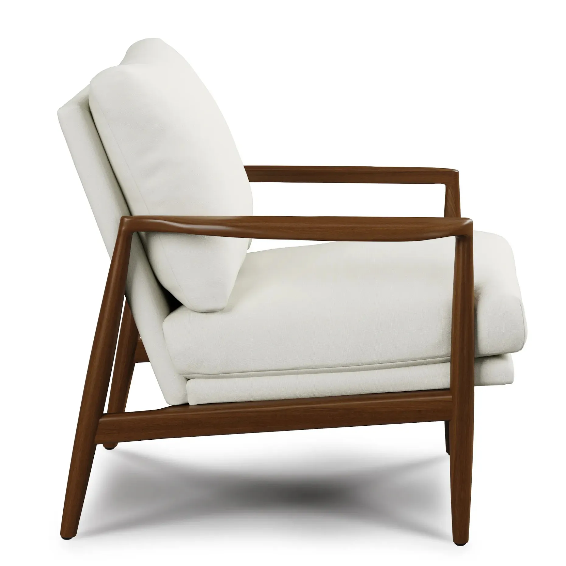 Bavel 28.5" Lounge Set - Walnut and Field Ivory