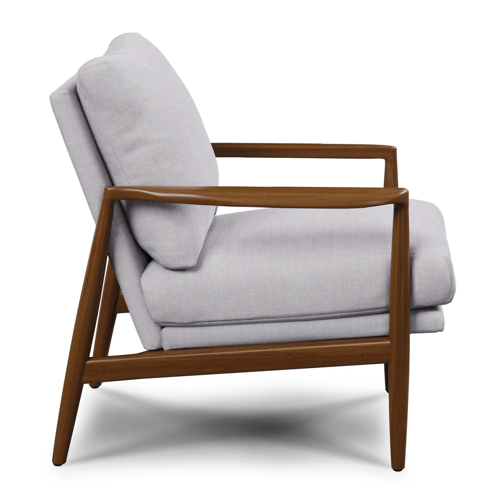 Bavel 28.5" Lounge Set - Walnut and Field Gray