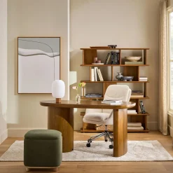 Bea Executive Office Chair - Ivory Wool Bouclé