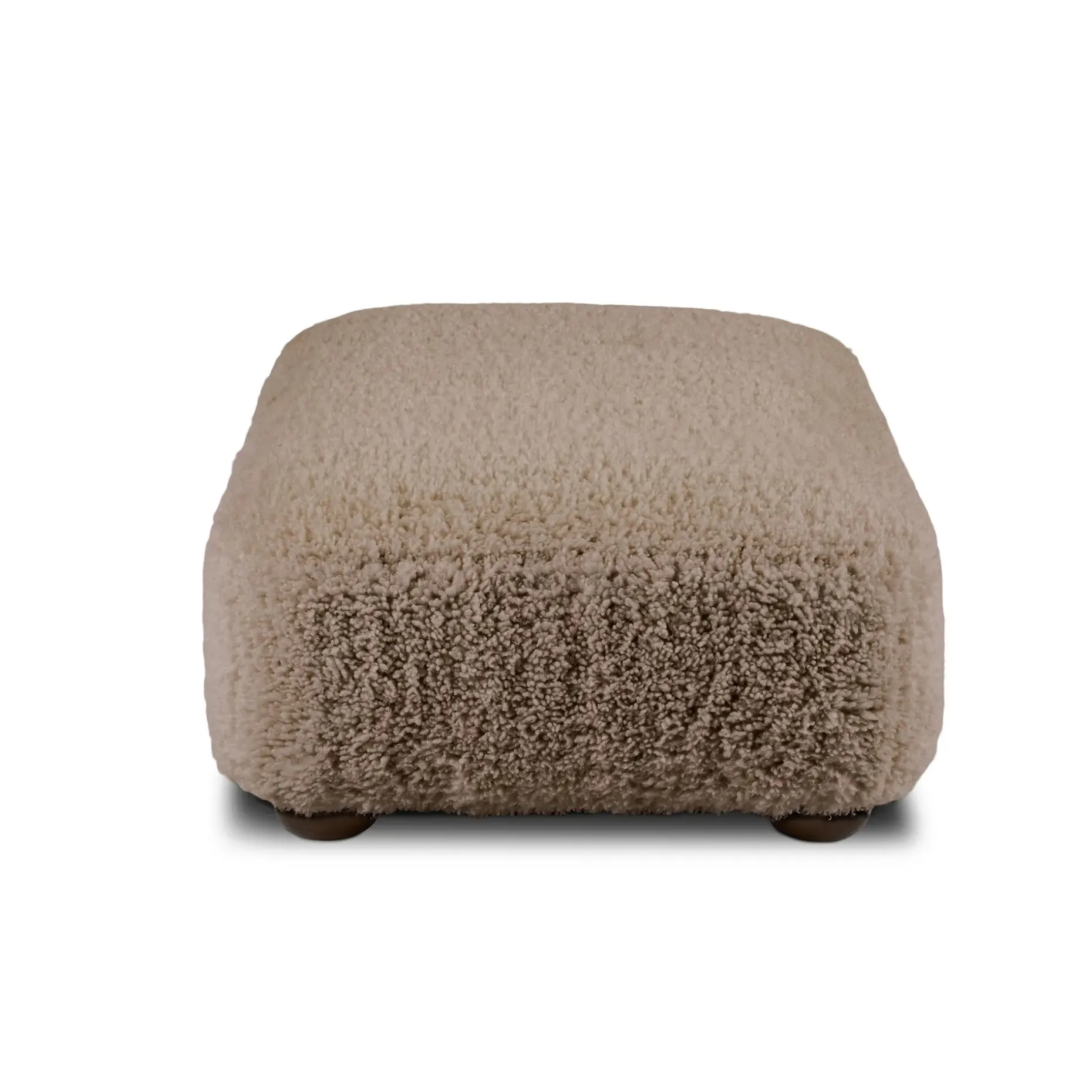 Berkley 59" Ottoman - Long Shearling Taupe