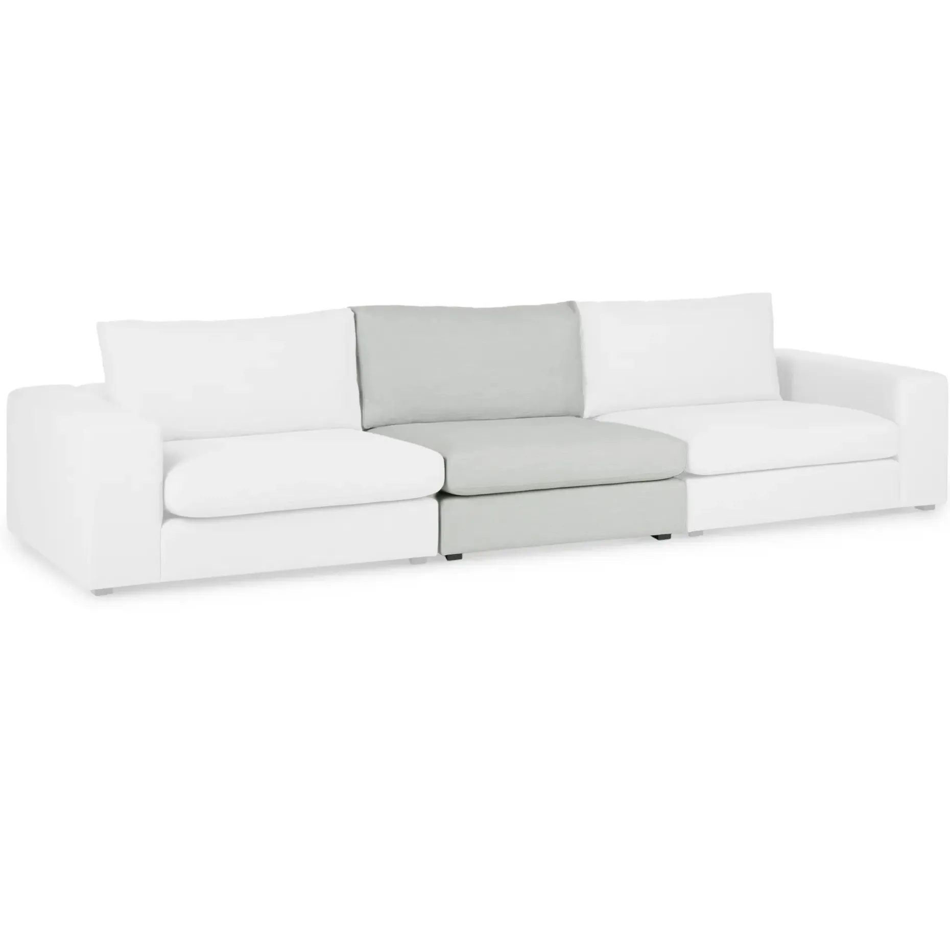 Beta 39.5" Armless Chair Module - Welsh Gray