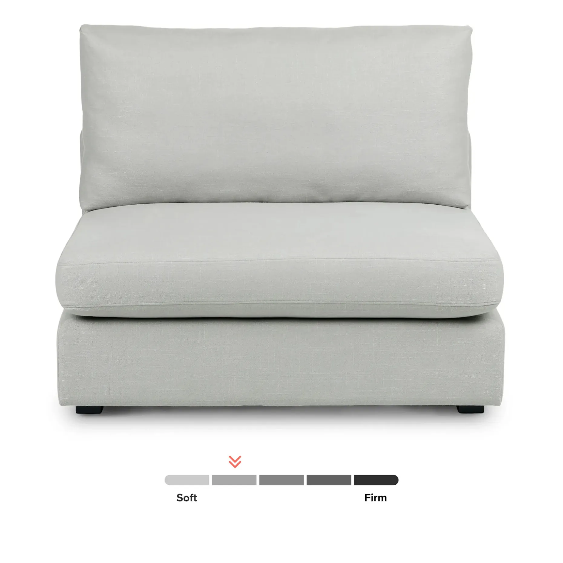 Beta 39.5" Armless Chair Module - Welsh Gray