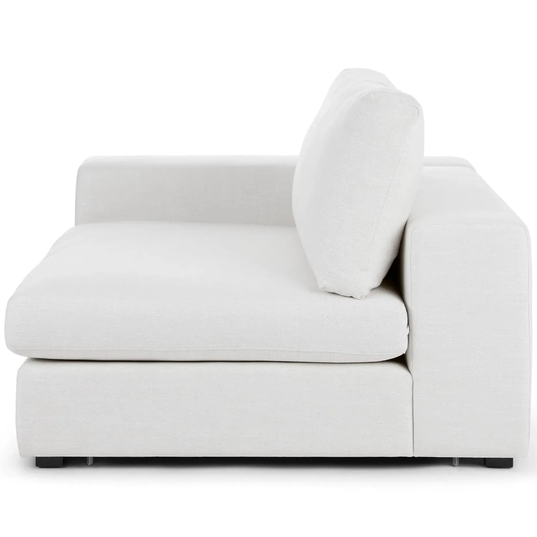 Beta 49" Left Arm Chair Module - Quartz White