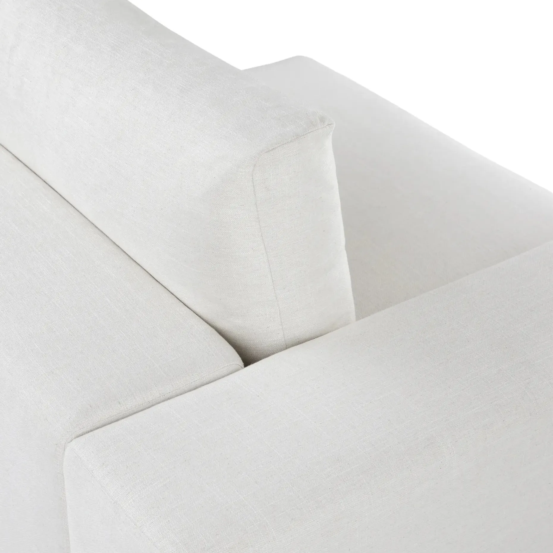 Beta 49" Left Arm Chair Module - Quartz White
