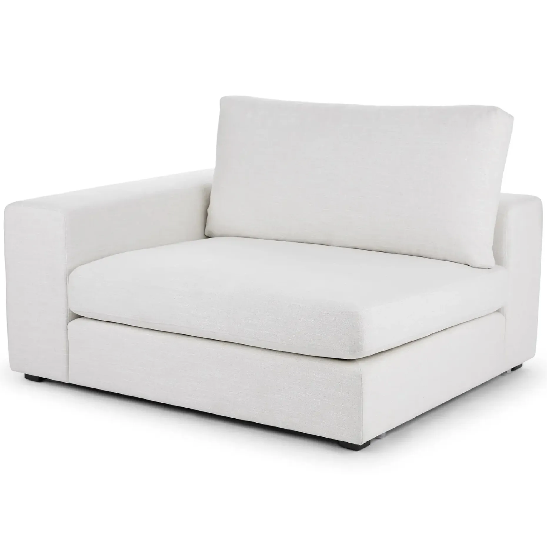 Beta 49" Left Arm Chair Module - Quartz White